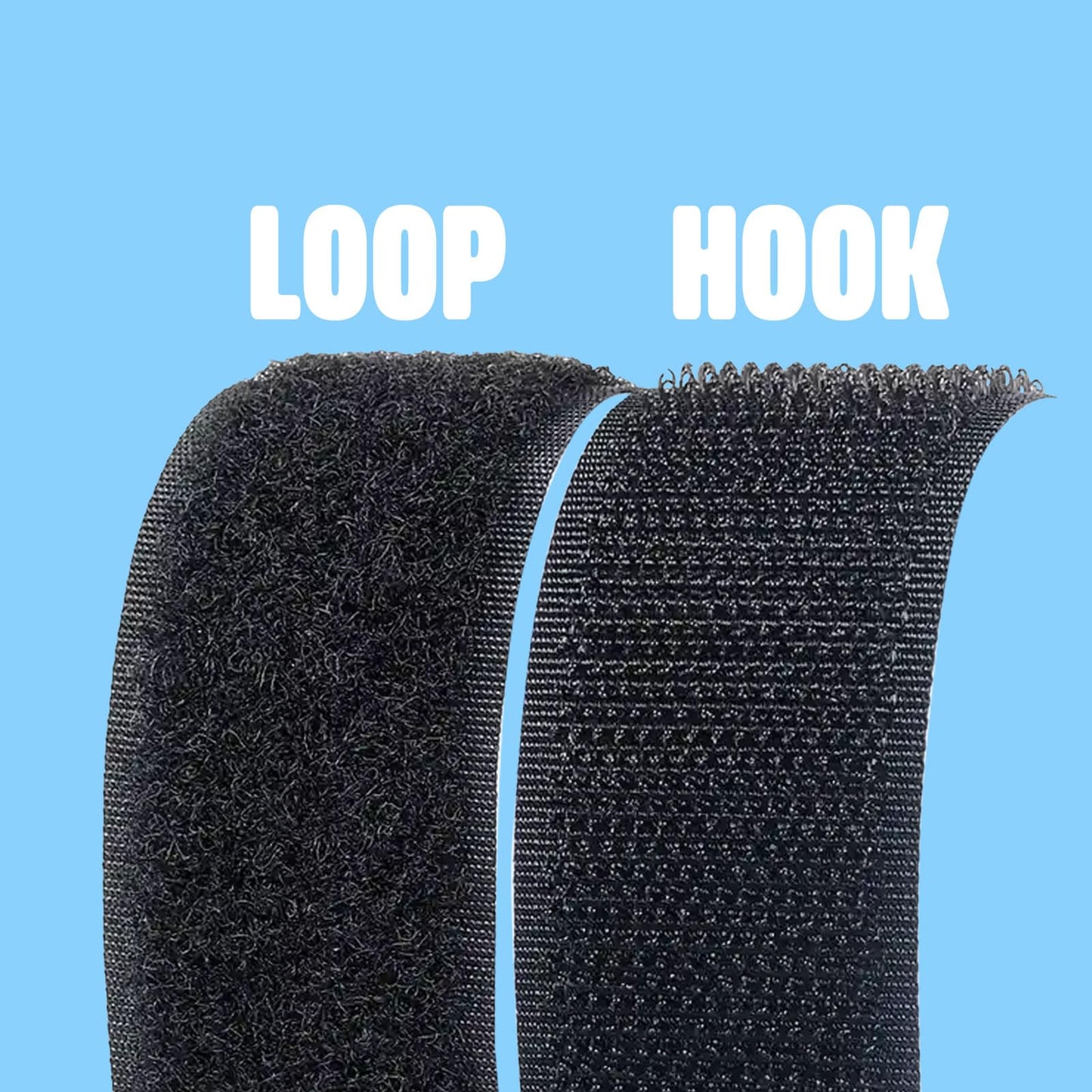 MARARDI Belcro Tape [Black] for Sewing Double-Sided [10 Metres x 40 mm] Hook and Loop [Non-Adhesive] Extra Strong and Durable Strips for Clothing