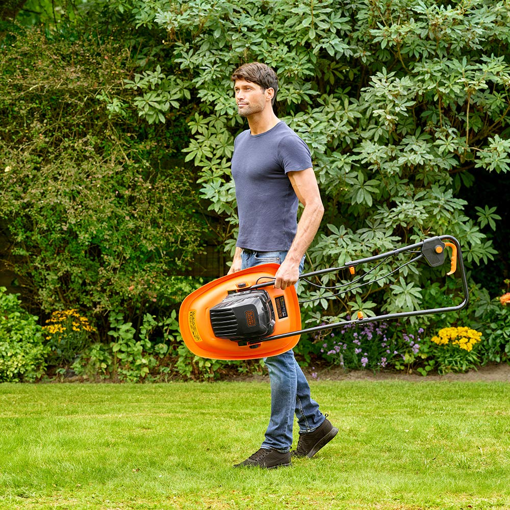 BLACK+DECKER 30cm Electric Hover Mower with GL250 Grass Strimmer