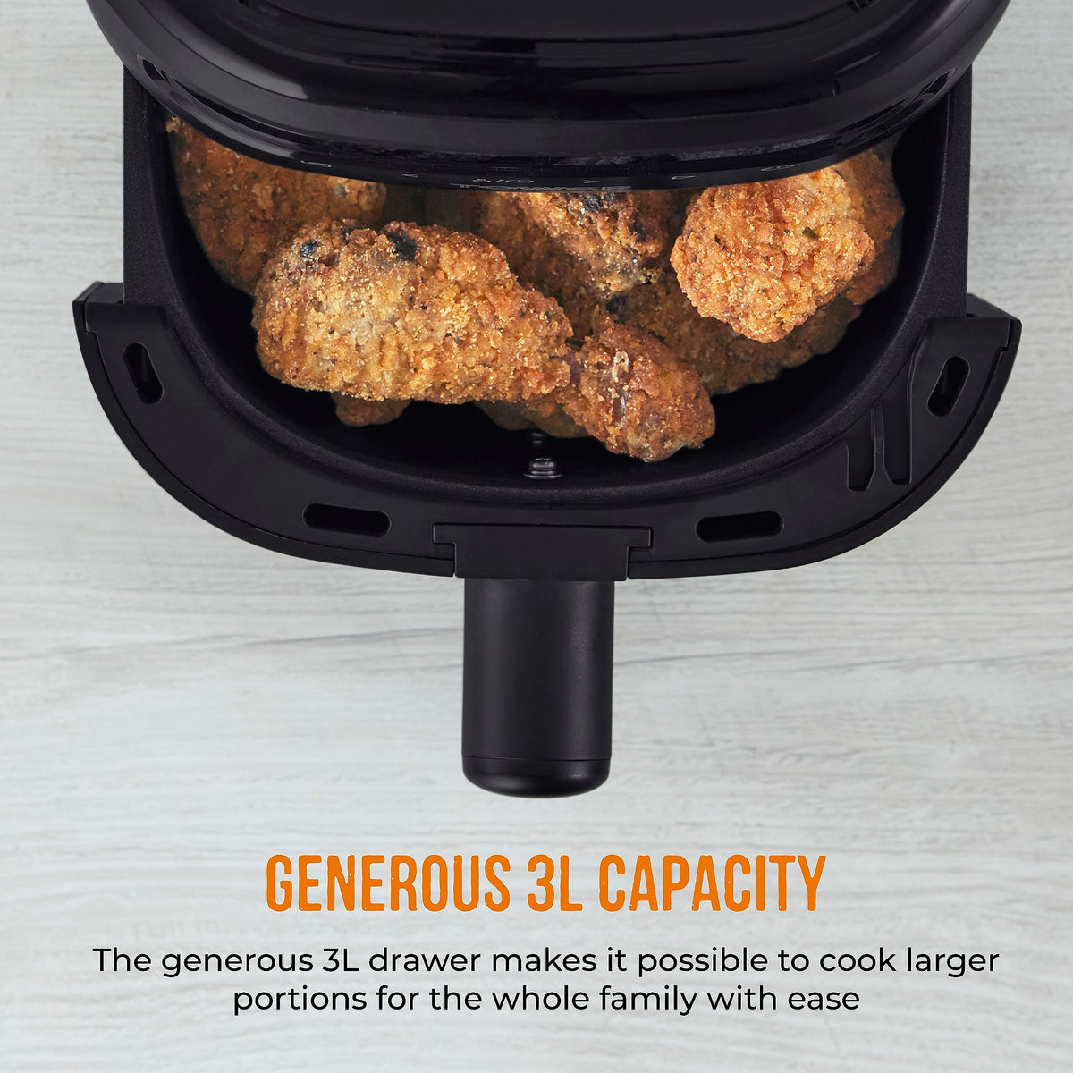 Tower, T17125, Vortx 3L Air Fryer with Colour Digital Display, Digital Control Panel & 7 One-Touch Pre-sets, 1300W, Black