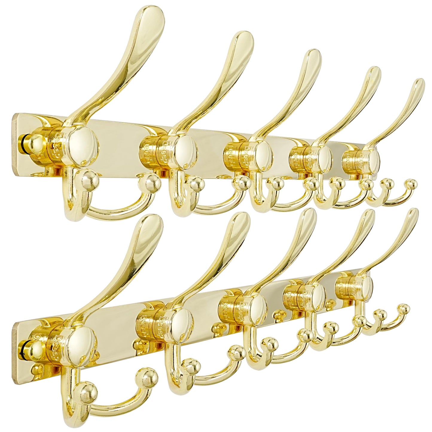 Dseap Coat Rack Wall Mount, Heavy Duty 2.5mm Base vs Flimsy 1mm, Double-Thick Solid Anti-Snap Hooks