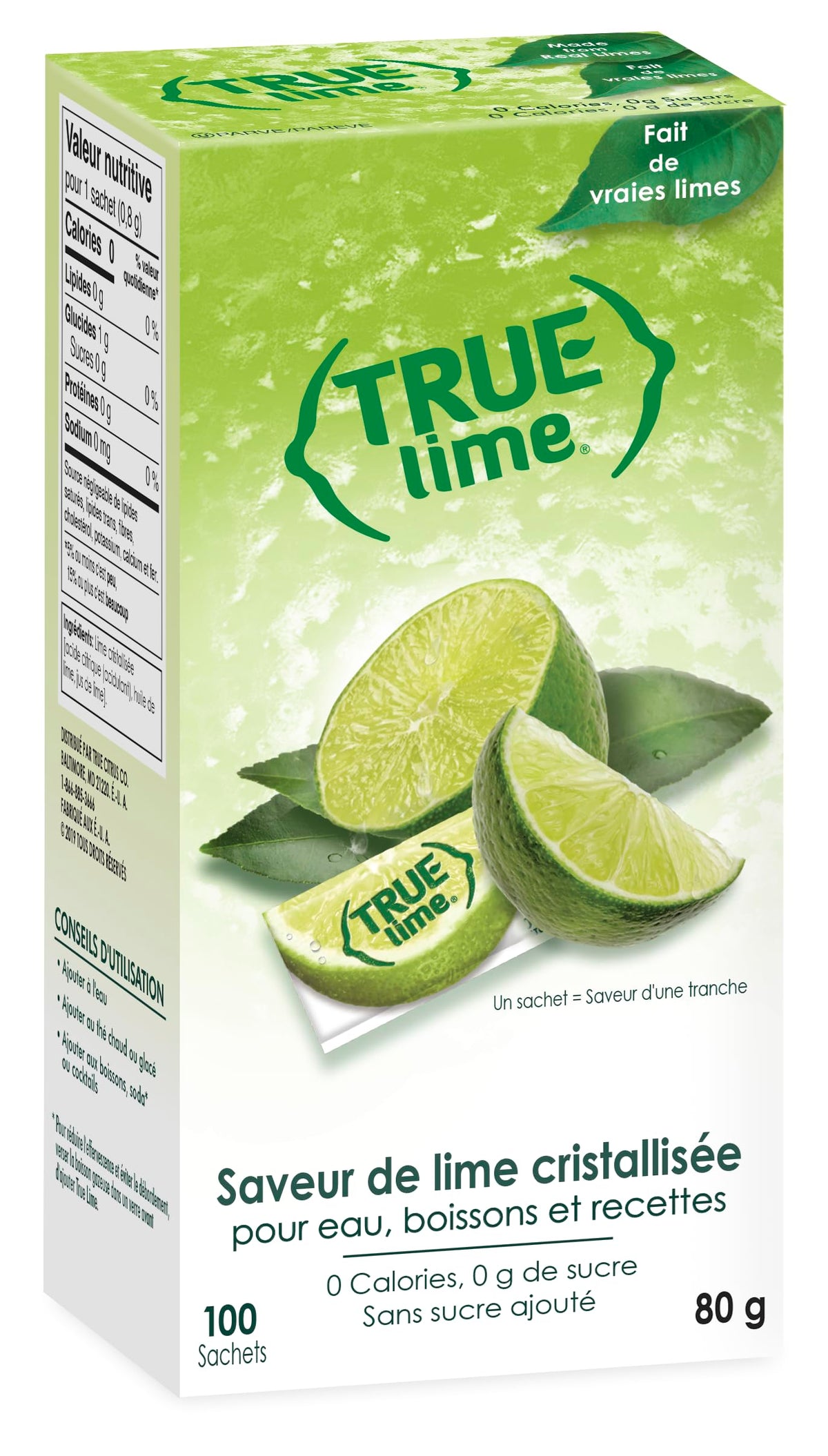 True Lime Bulk Dispenser Pack, 100 Count (2.82oz) by True Citrus