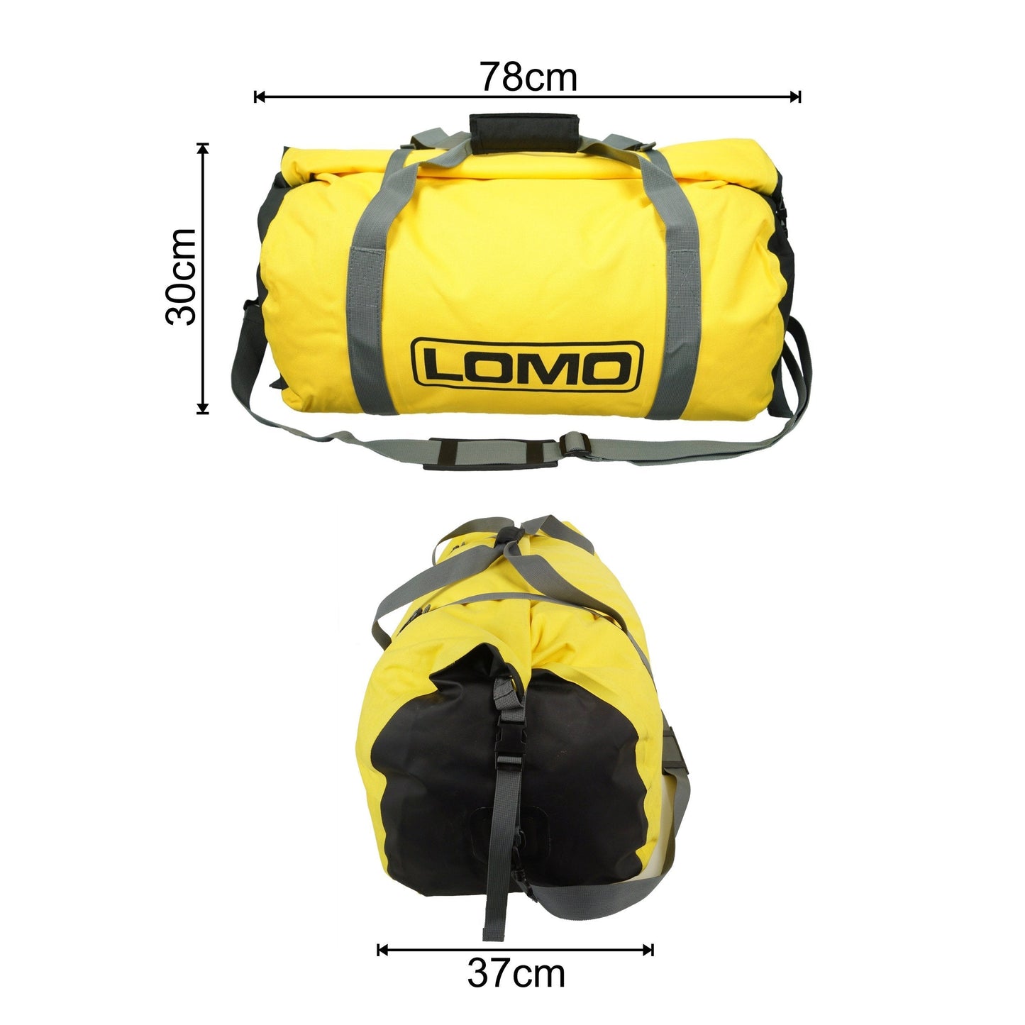 Lomo Dry Bag Roll Top Holdall 60L - Yellow