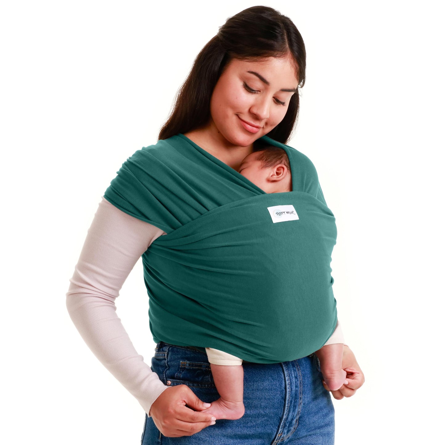 Sleepy Wrap Baby Carrier Newborn to Toddler (7-35 lbs/3-15 kg) - Hands-Free & Hip-Healthy Baby Wrap Carrier, Machine-Washable & Breathable (Dark