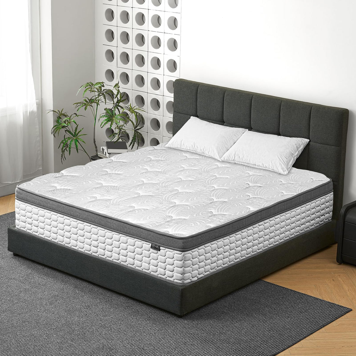 Giovanly 10 Inch Double Size Mattress, Hybrid Mattress in a box Gel Memory Foam, Pocket Springs