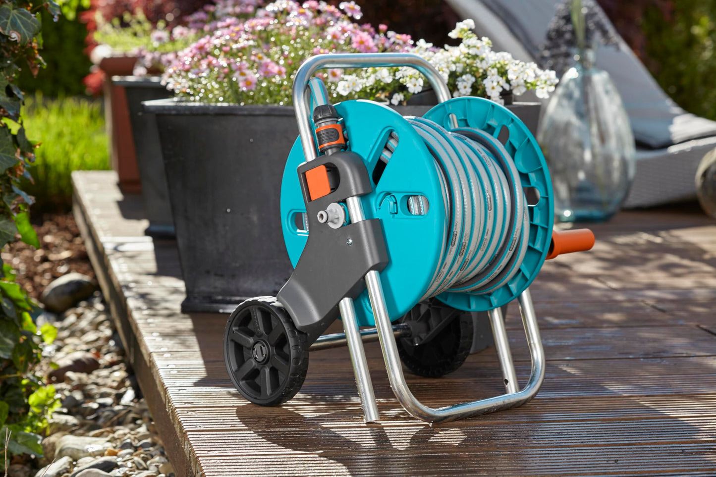 Cart Aquaroll S (boxed) with 20 m Classic Hose 13 mm (1/2") Original Gardena System Parts And Lance Spray, G18502-50