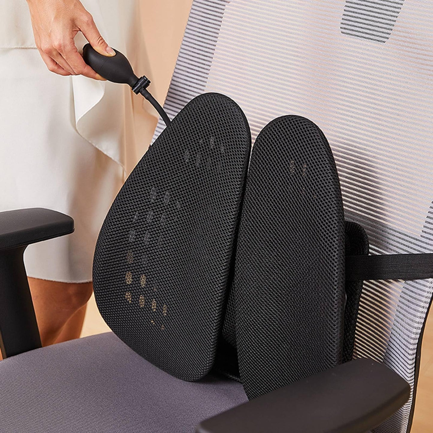 Lumbar Chair Support, Back Lumbar Support for Office Chair, Breathable Mesh Ergonomic Adjustable Relaxing Chair Back Cushion for Back Pain Back Rest