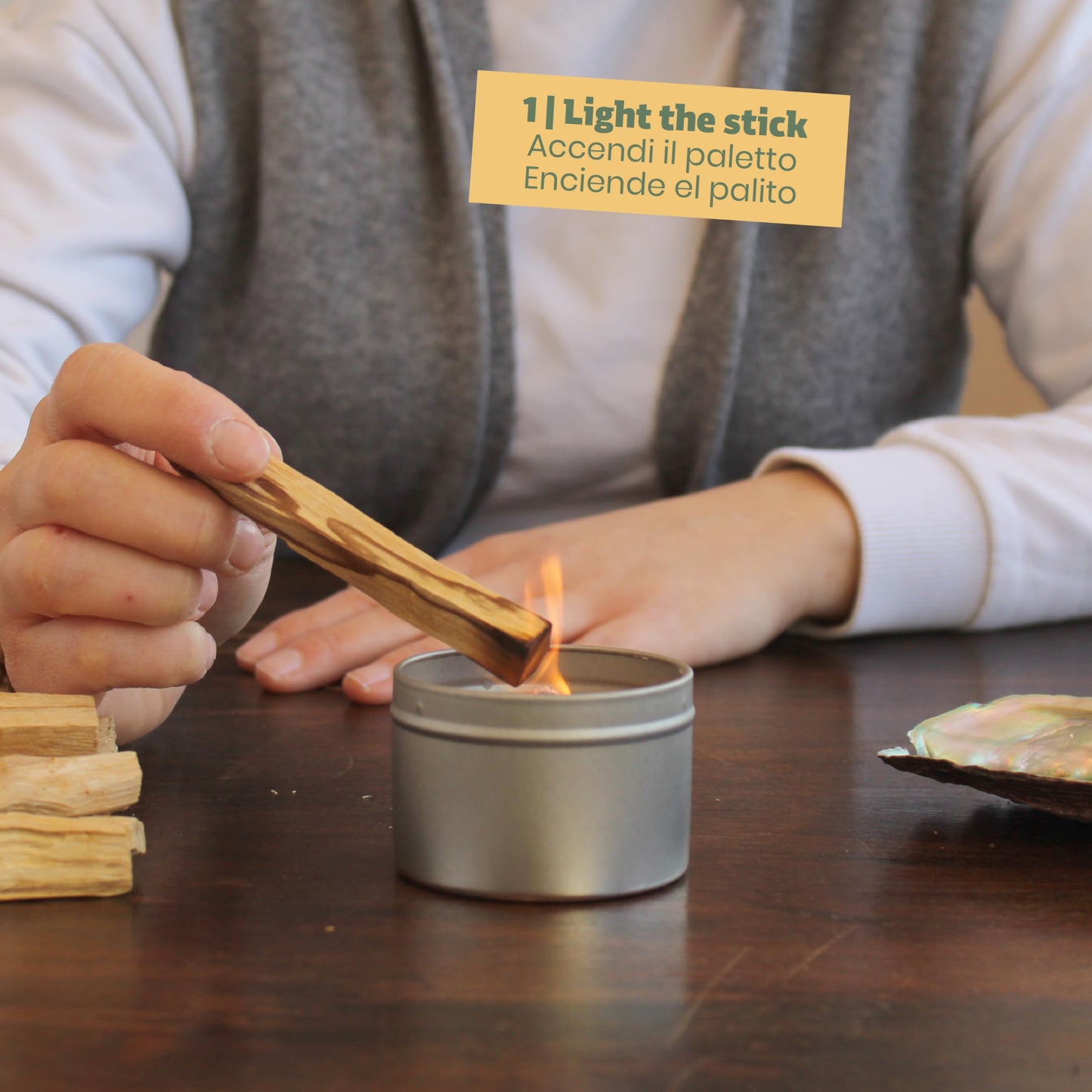 NIRDOSH - Palo Santo Incense Sticks PALITO from Ecuador - 50 Wood Sticks 3.94in - Original and Natural Palo Santo Incense Wood for Yoga and Meditation