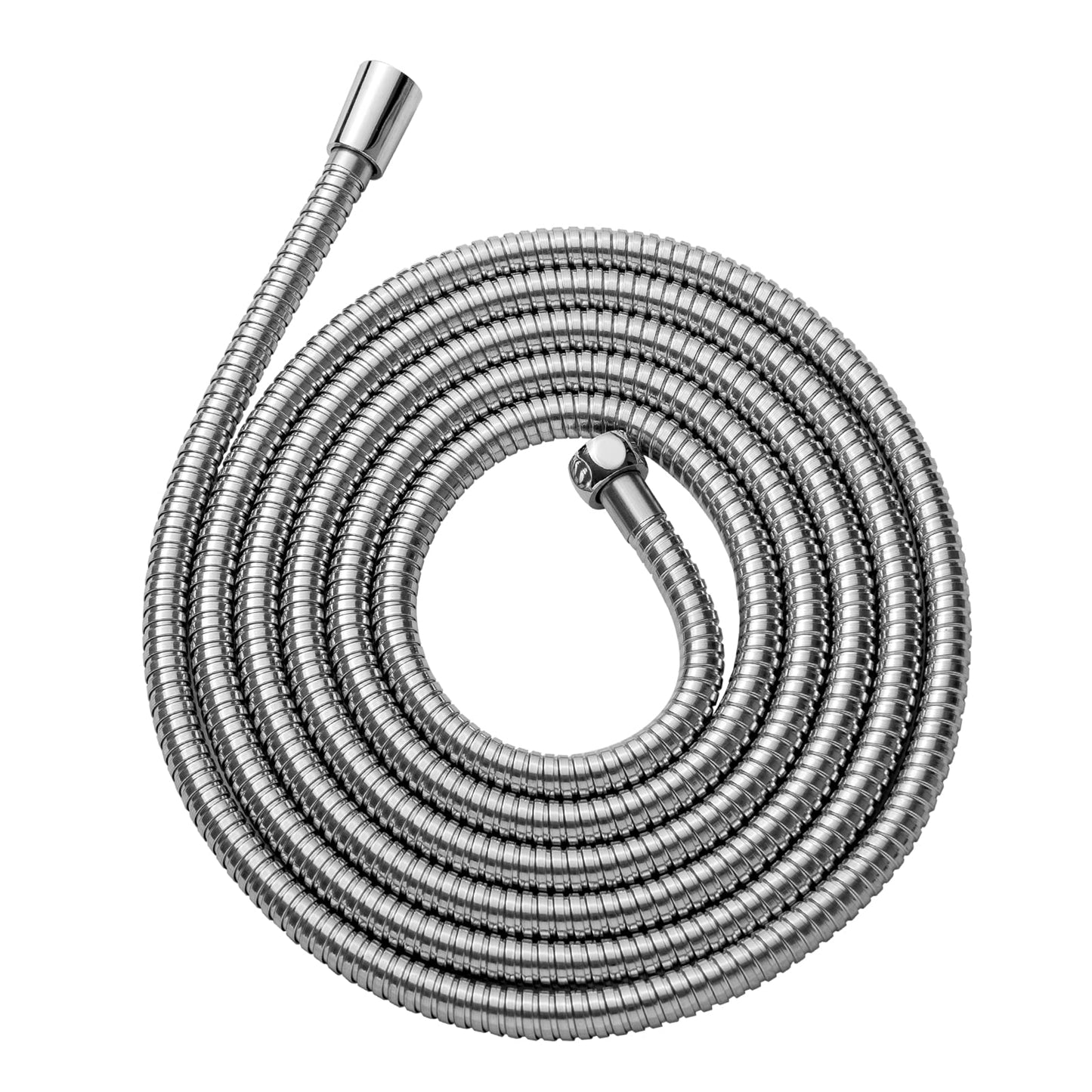 OFFO Shower Hose 5 m, Anti-Twist Protection, Stainless Steel, High Pressure Replacement Flexo for Bathroom Faucets, Silver