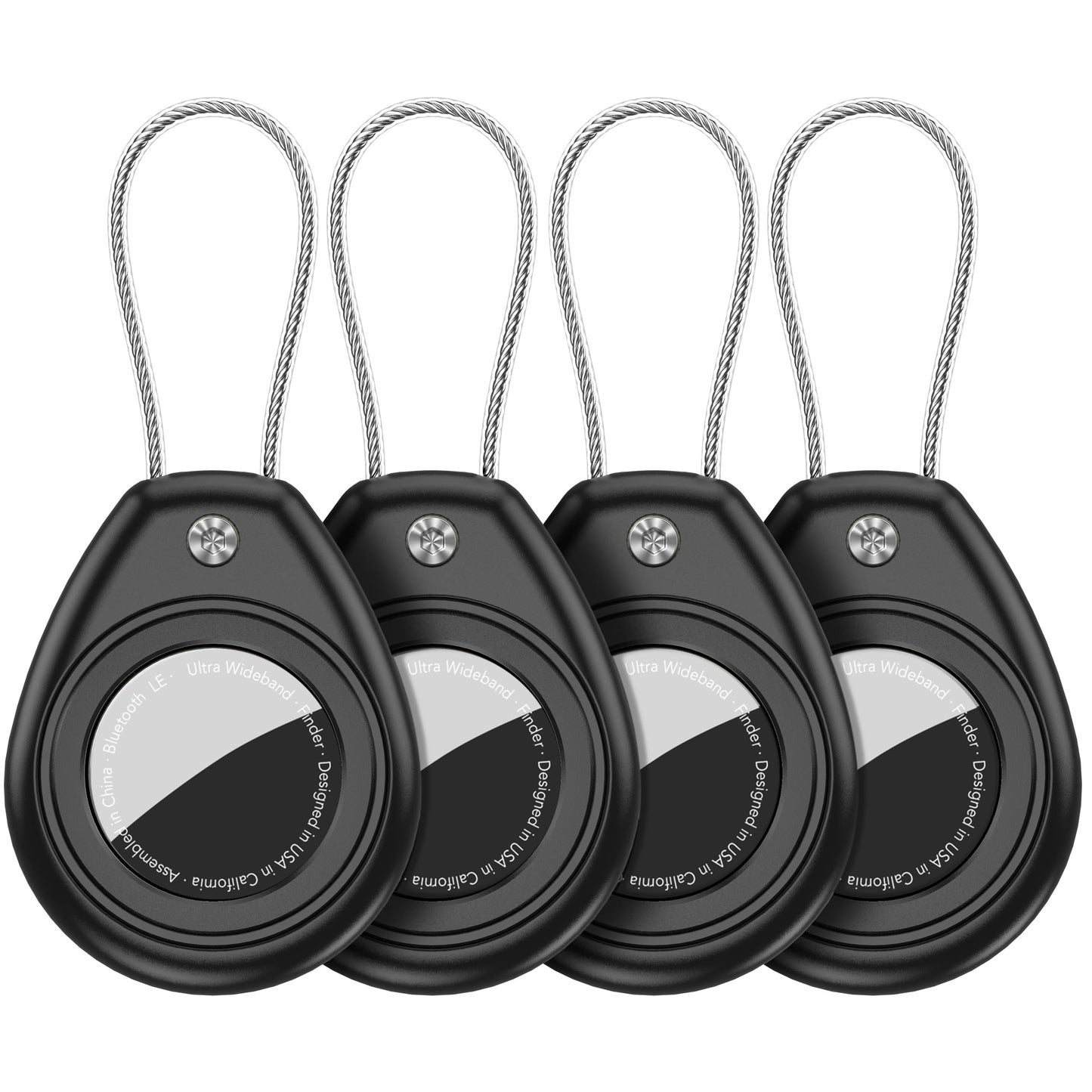Aimtel 4 Pack Air Tag Compatible with Apple Air Tag Secure Holder,Anti-Lost and Scratch-Resistant Design,360?Protective Air Tag Case Accessory for