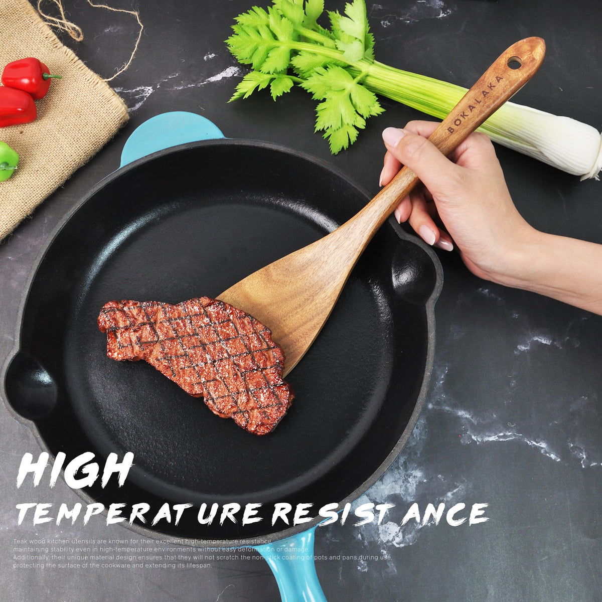 Wooden Spoons for Cooking, 9Pcs Wooden Utensils for Cooking,Wooden Cooking Utensils with Comfort Grip,Teak Wooden Kitchen Utensil Set with Utensils
