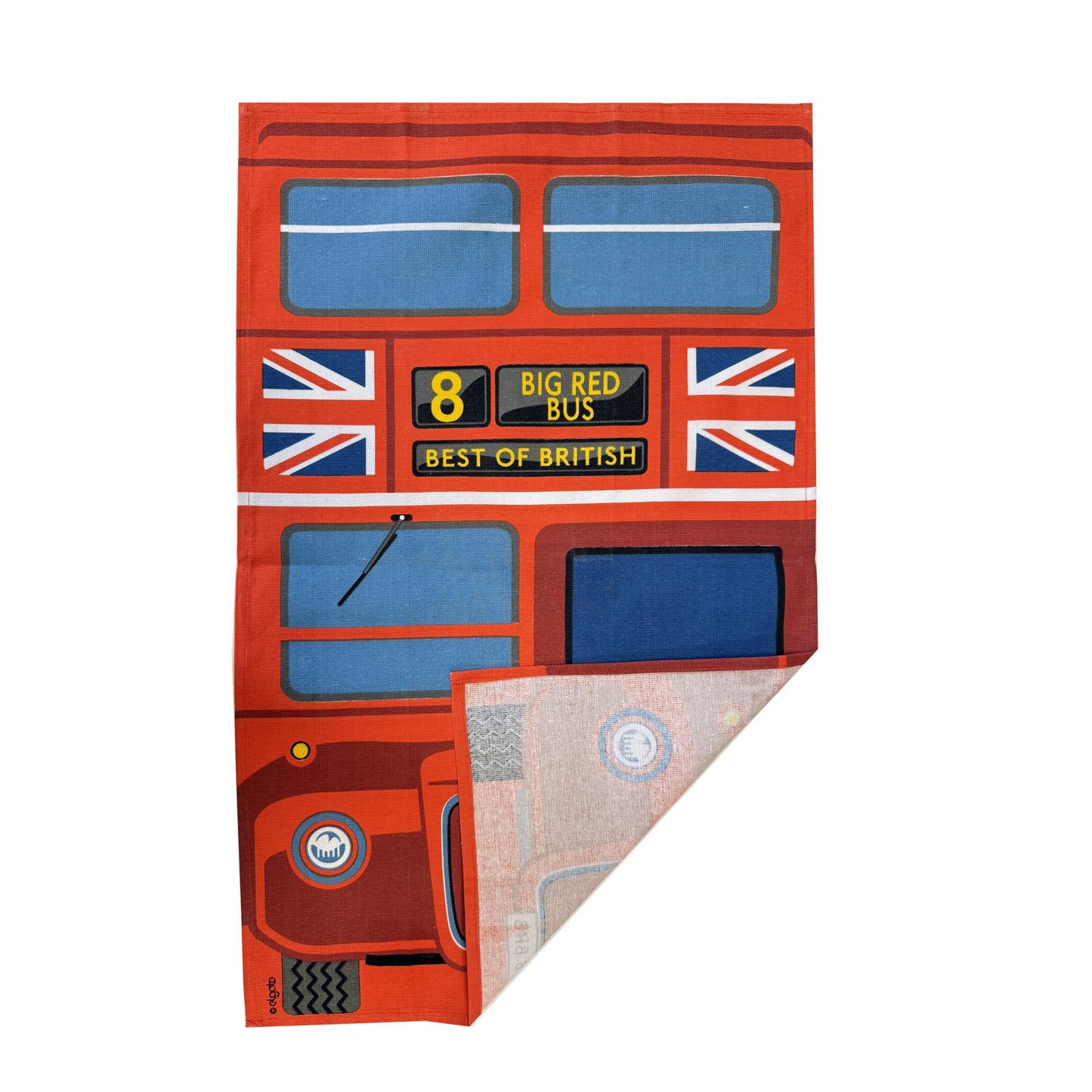 Elgate London Red Bus Tea Towel - British Souvenir Kitchen Towel, Gift for Tea Lovers & Tourists, 100% Cotton, Decorative & Functional Keepsake
