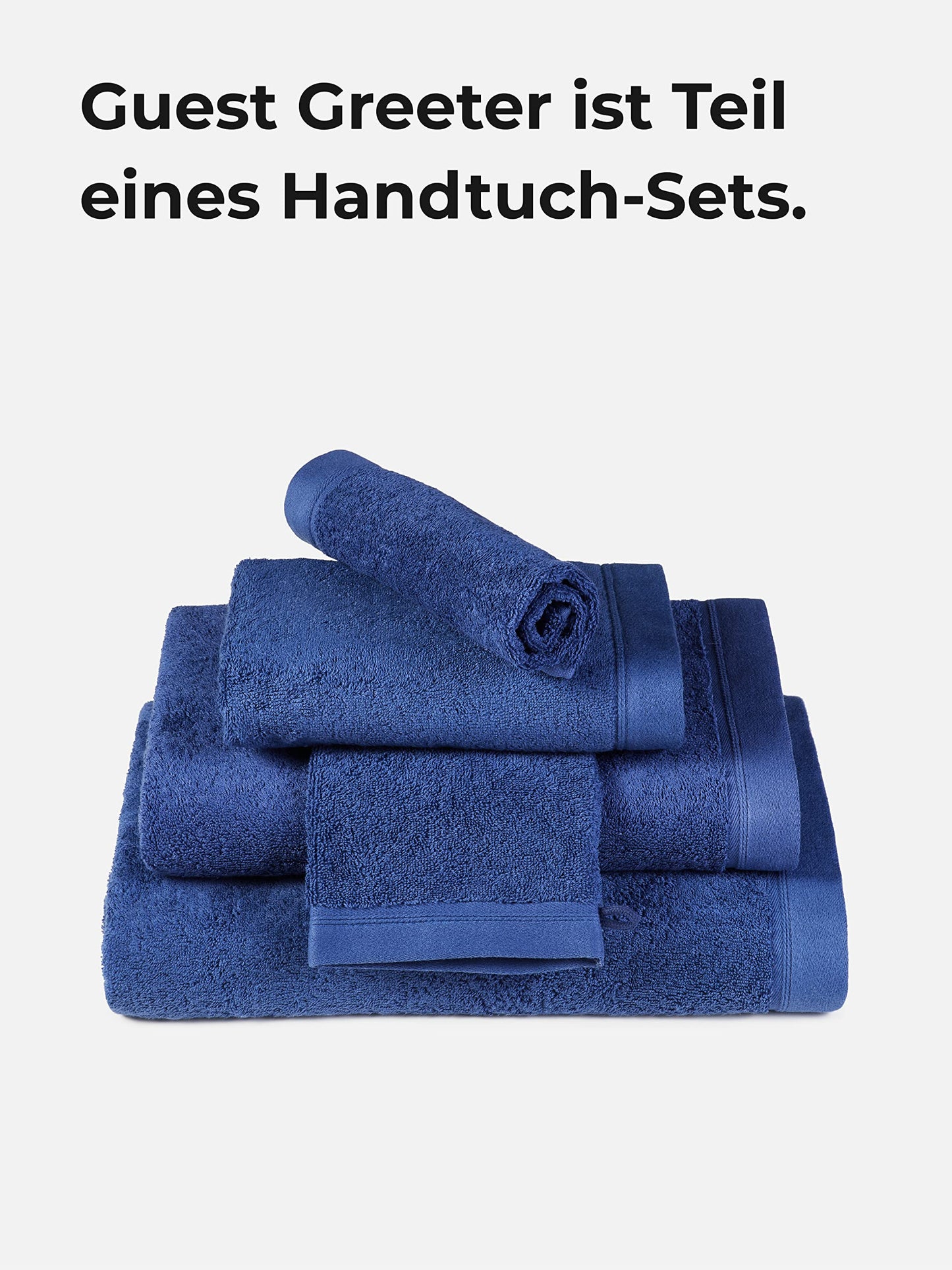 Sowel® Guest Towels 30 x 50 cm, 100% Organic Cotton, Premium Quality, Hand Towel Made in Portugal, Navy