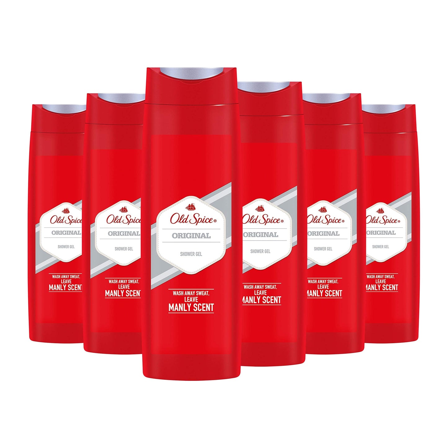 Old Spice Original Shower Gel for Men, Pack of 6 (6 x 400 ml)
