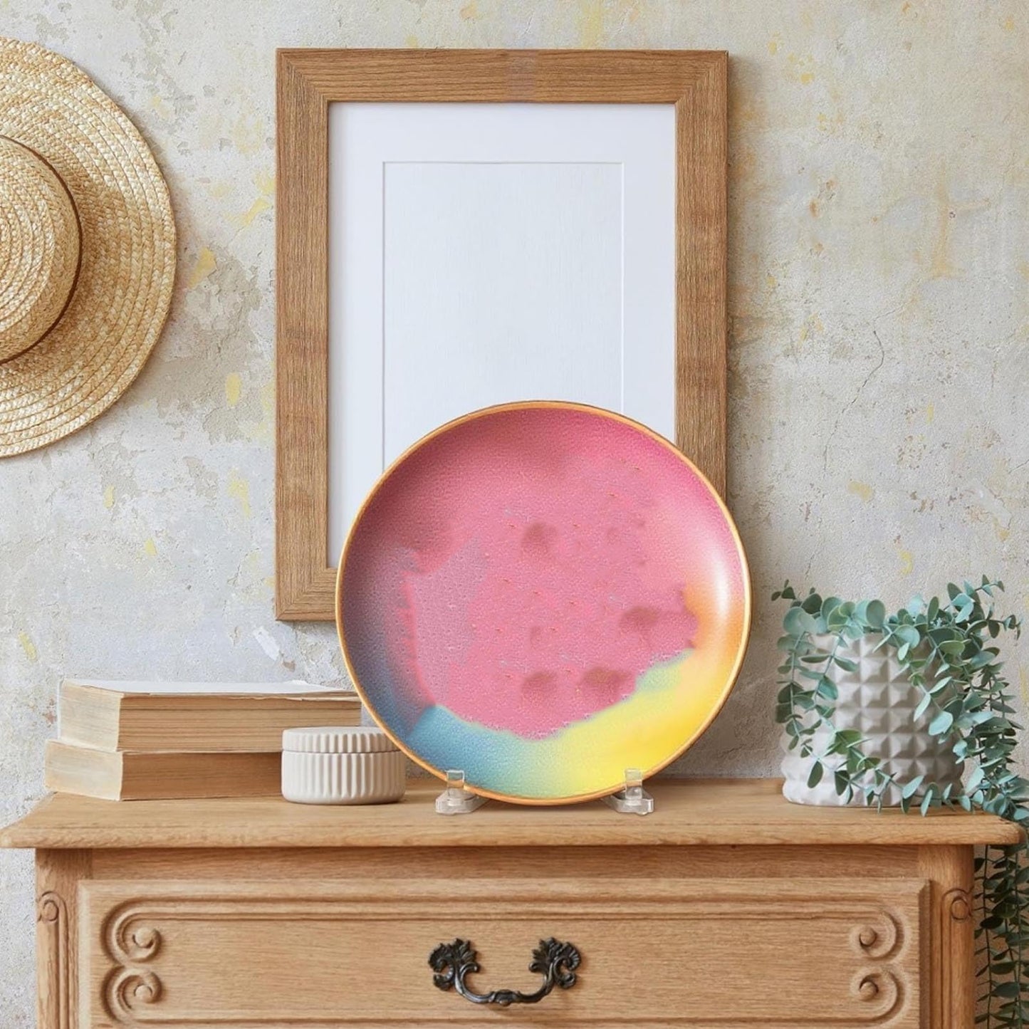 LICAEVEY Acrylic Plate Stand Adjustable Multifunctional, Transparent Tabletop Display Stand for Books, Photos and Artwork