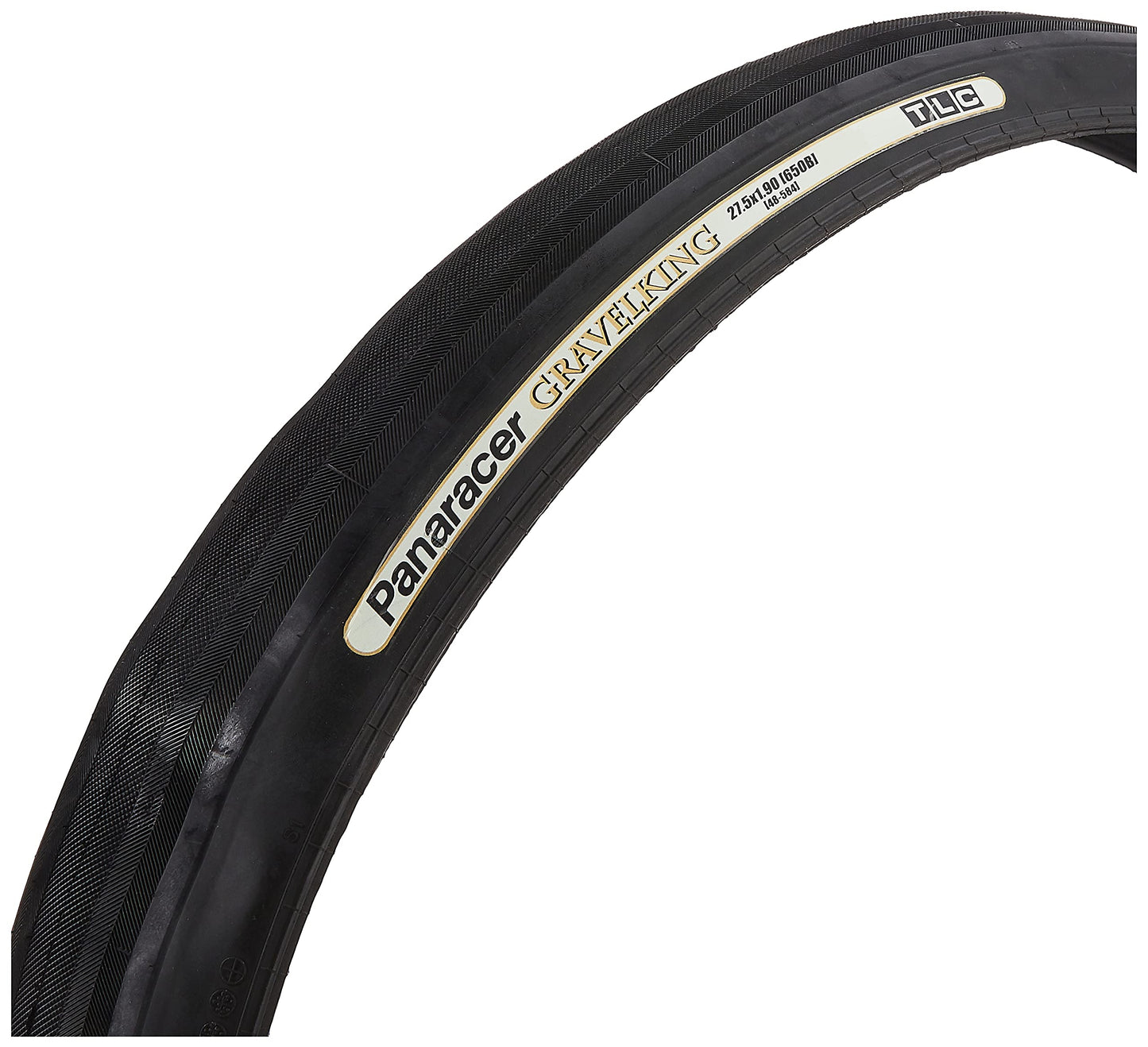 Panaracer GravelKing Slick TLC Folding Tyre : Black, 27.5 x 1.90