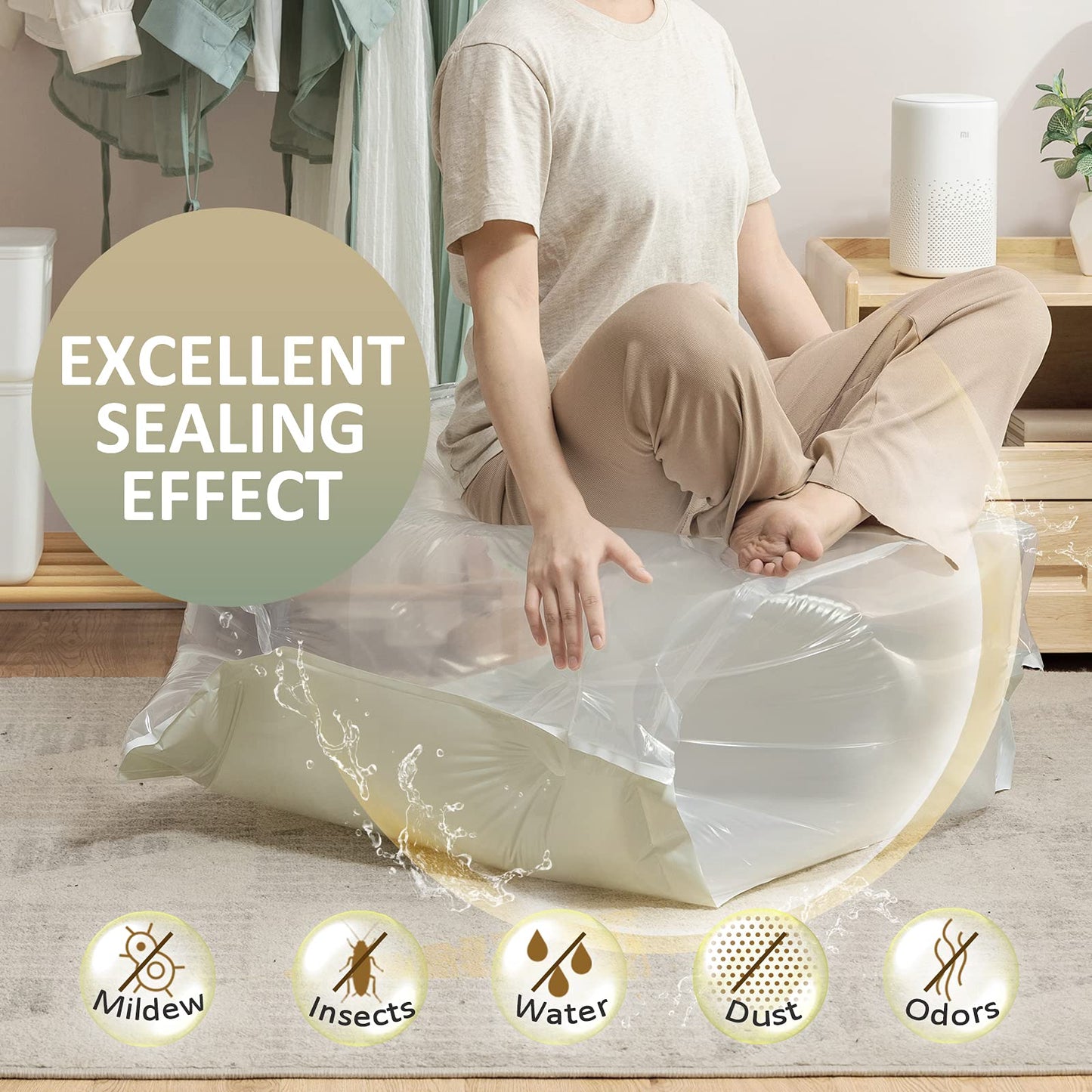 TAILI Extra Large Vacuum Storage Bags Cube 4 Super Jumbo(100×70×44×44 CM)