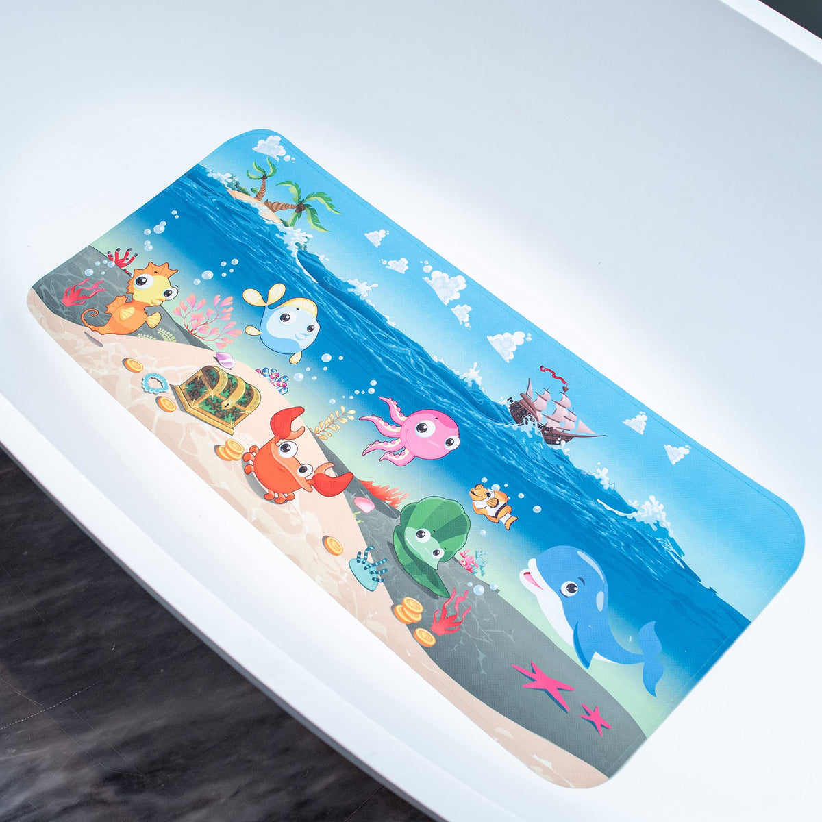 BOPPIE Bathtub Mat Shower Mats - Cartoon Non-Slip Bathroom Bathtub Bath Mat for Tub Anti-Slip Shower Mats for Floor Machine Washable Bathroom Mats