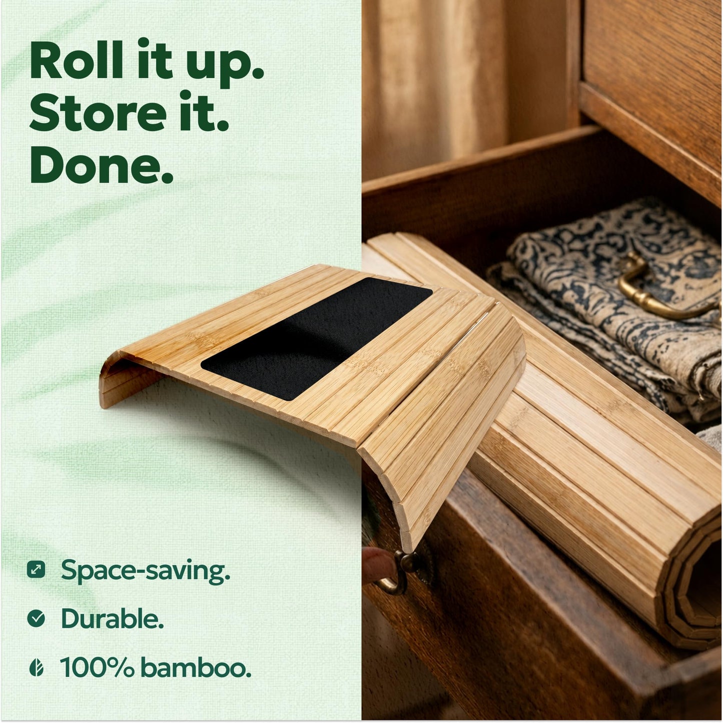 Sofa Arm Tray - Armchair Tray - Sofa Arm Table - Bamboo Armrest Caddy