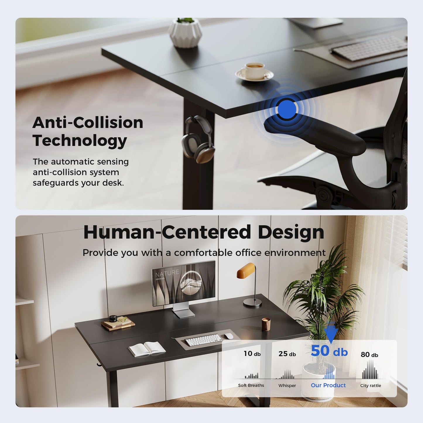 Agilestic Electric Standing Desk, 2 Memory Buttons, 160x60cm