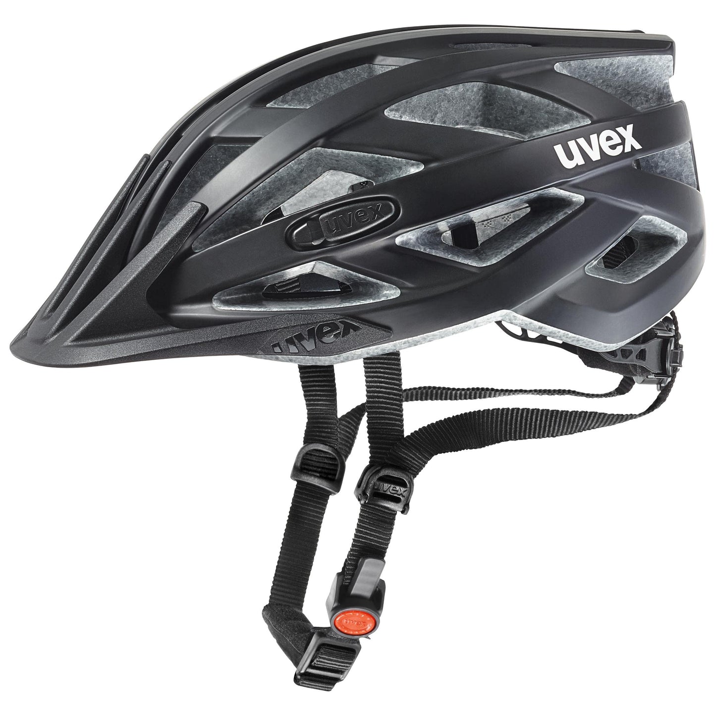 uvex i-vo cc - Lightweight All-Round Bike Helmet for Men & Women - Individual Fit - Upgradeable with an LED Light - Black Matt - 56-60 cm