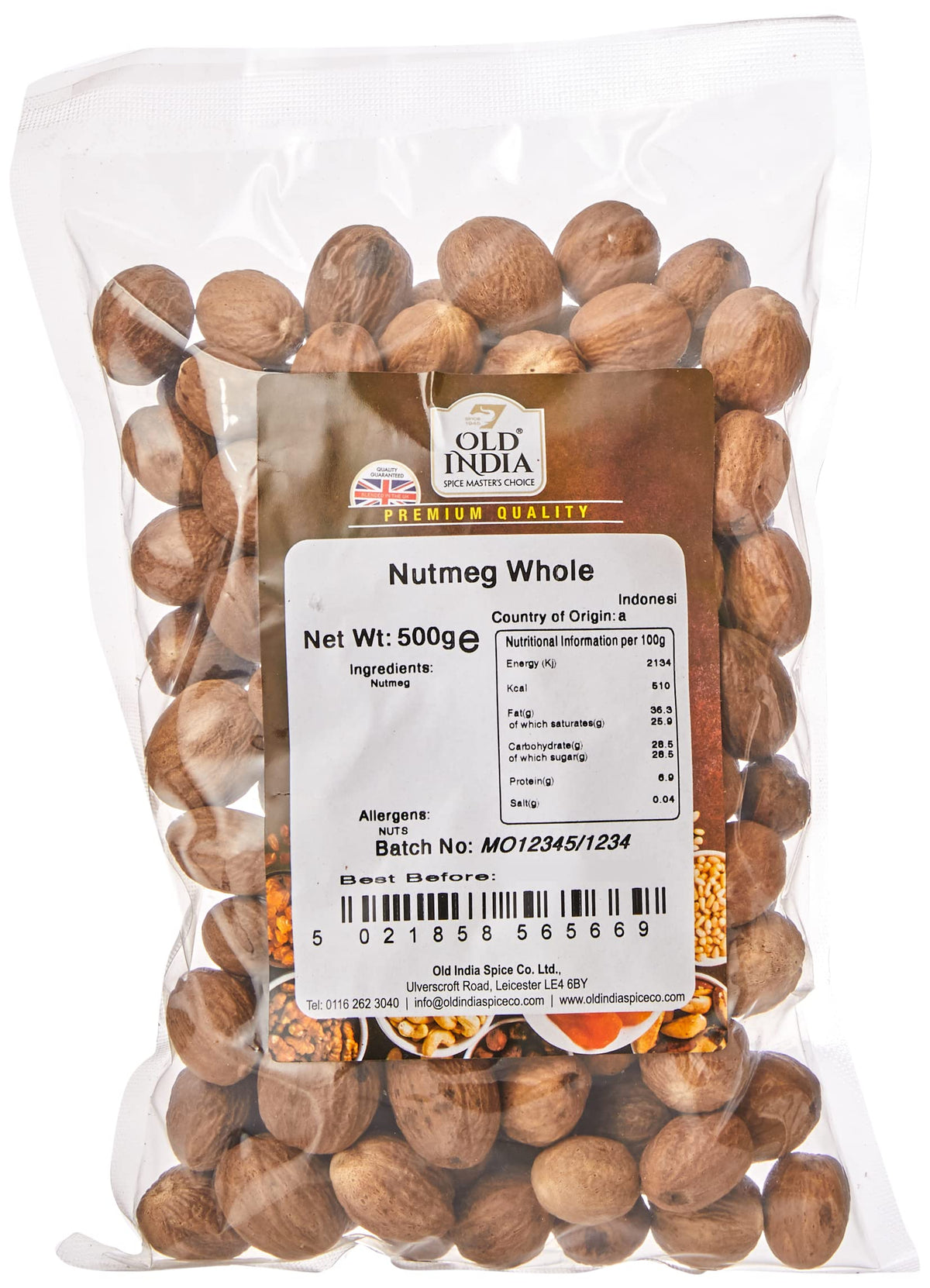 Old India Nutmeg Whole 500 g