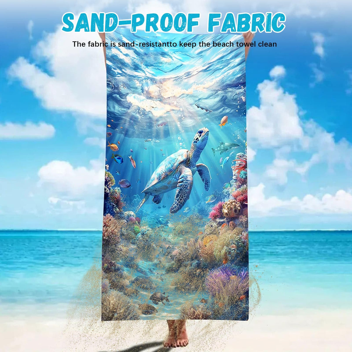 Microfibre Beach Towels for Adults, 180 × 90 cm Extra Large Quick Dry Towel