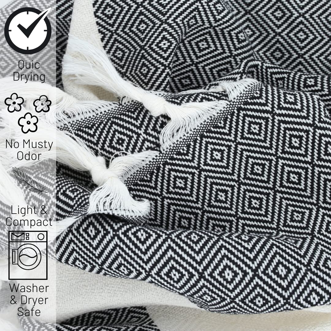 Beach Towels, Bath Towel, Travel Towel. - 100% Turkish Cotton, Large, Soft, Quick-Drying Beach Towels for Adults. Gym, Yoga, Spa, Pool