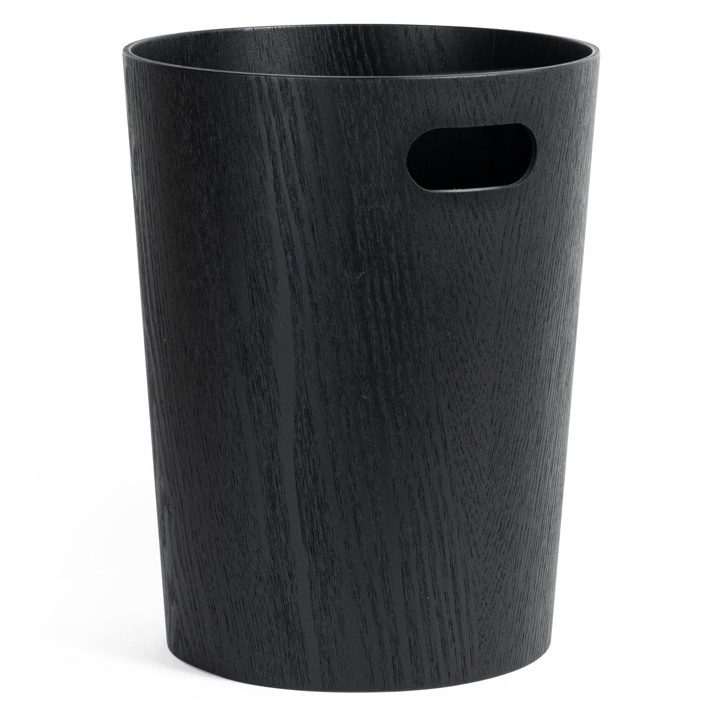 Kazai. Real Wood Waste Paper Bin Brje | Modern Wooden Paper Basket for Office, Kids' Room, Bedroom and more | 9 liters | Oak black