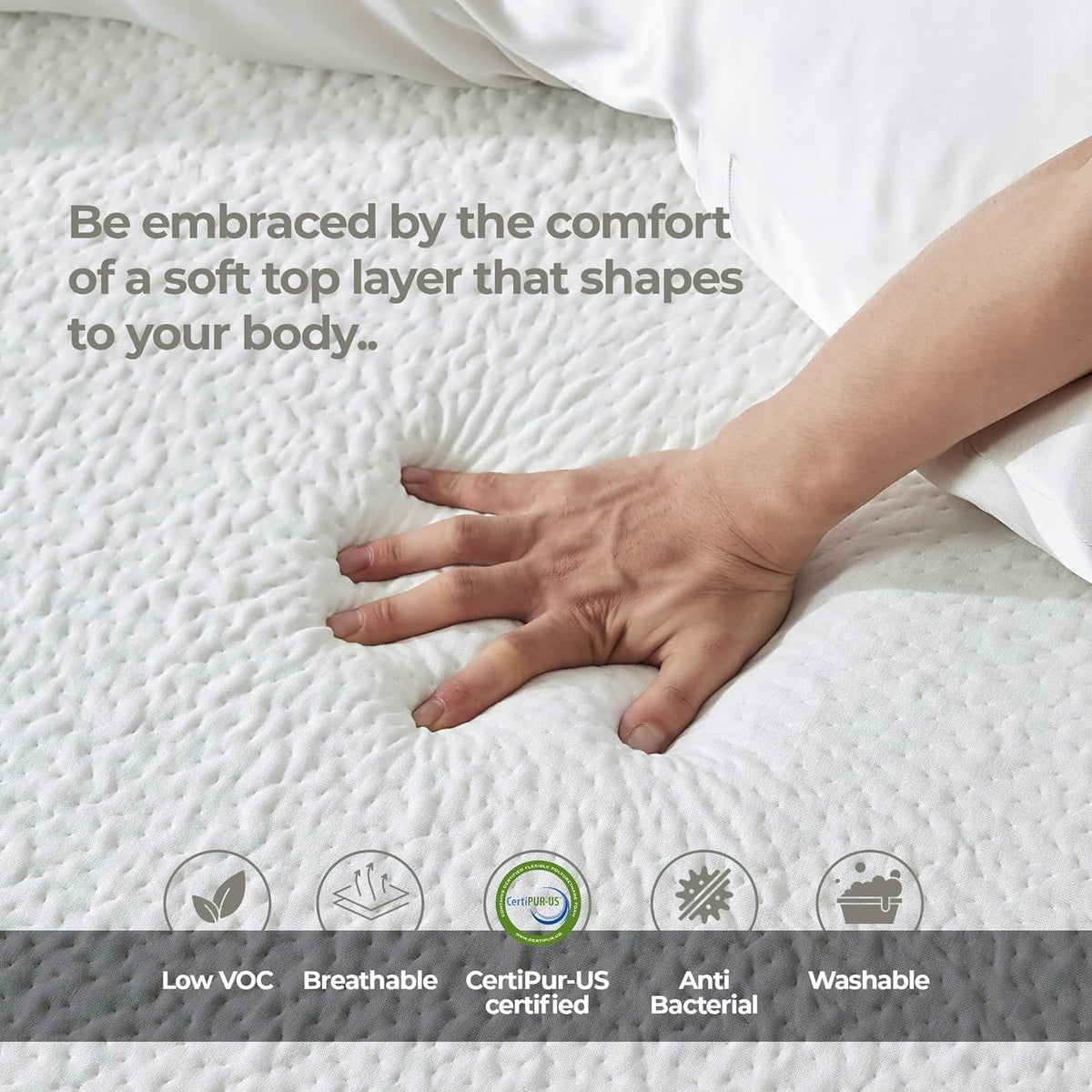 Classic Living Aether small double mattresses 22 cm Memory Foam Mattresses with Cooling Gel Foam