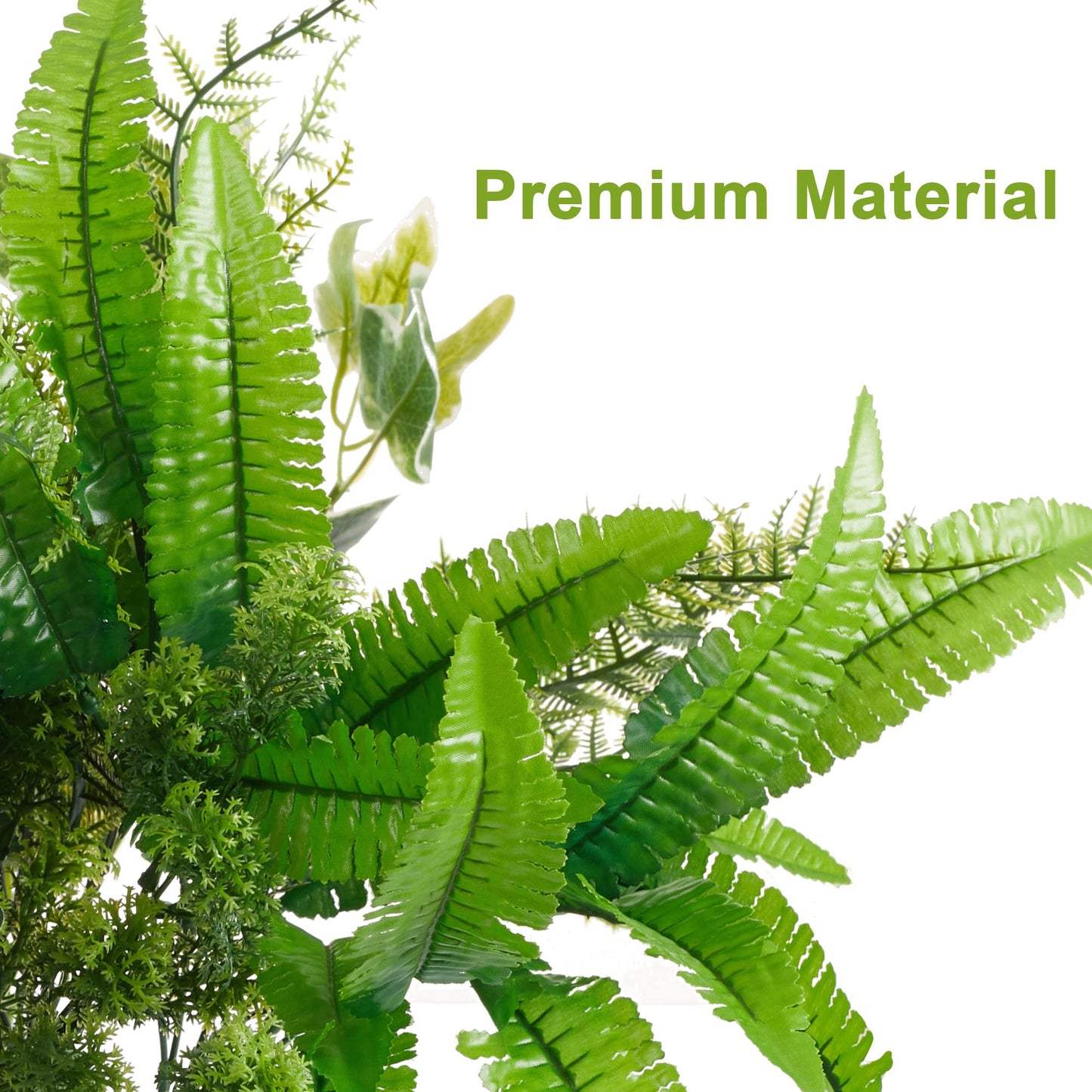 PARTY JOY 14 Pcs Artificial Plants Outdoor, Fake Plants, Decorative Artificial Plants, Shrubs UV Resistant Plants, Artificial Bushes For Outside, Fake