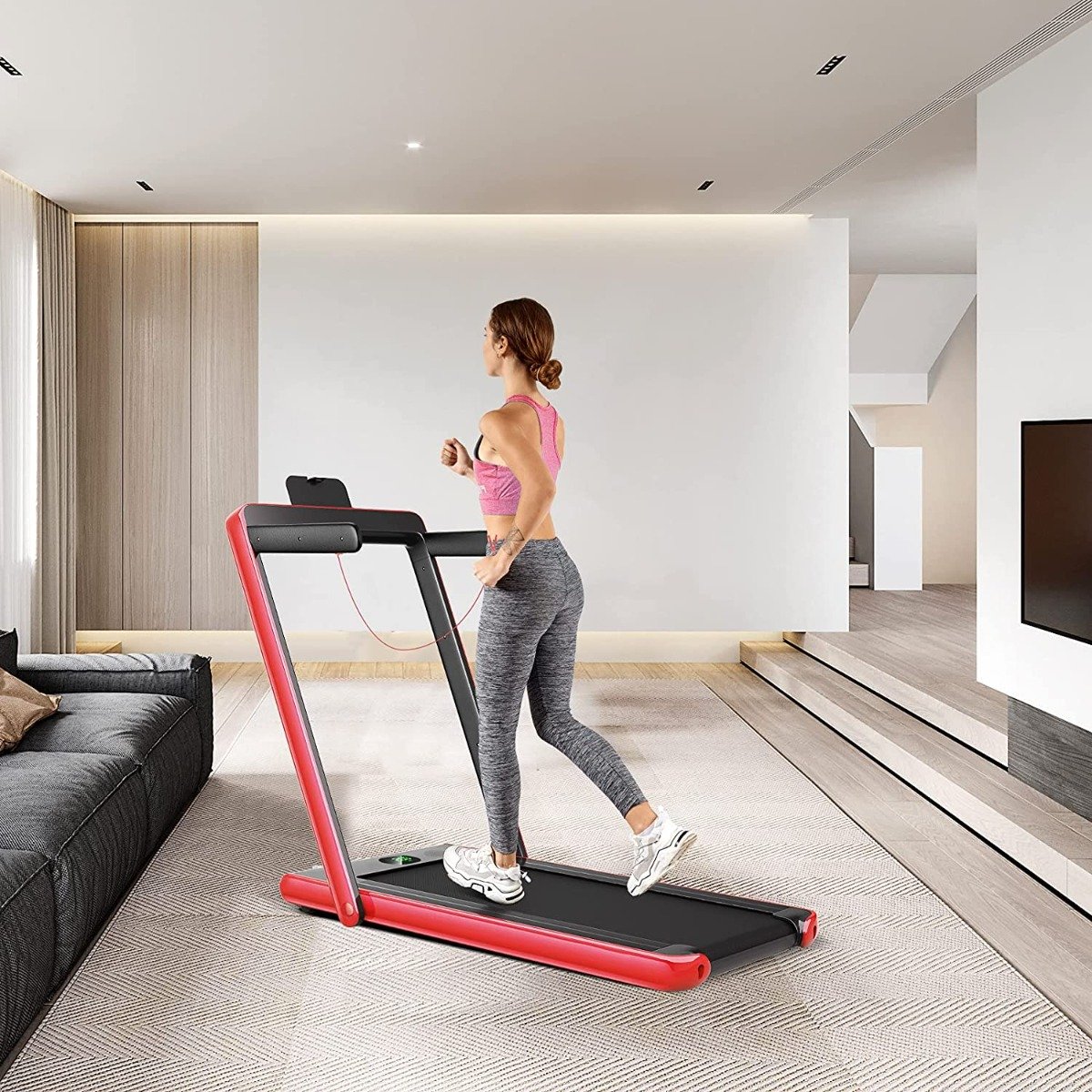 1-12Kph Folding Electric Treadmill with Bluetooth Capability-Black