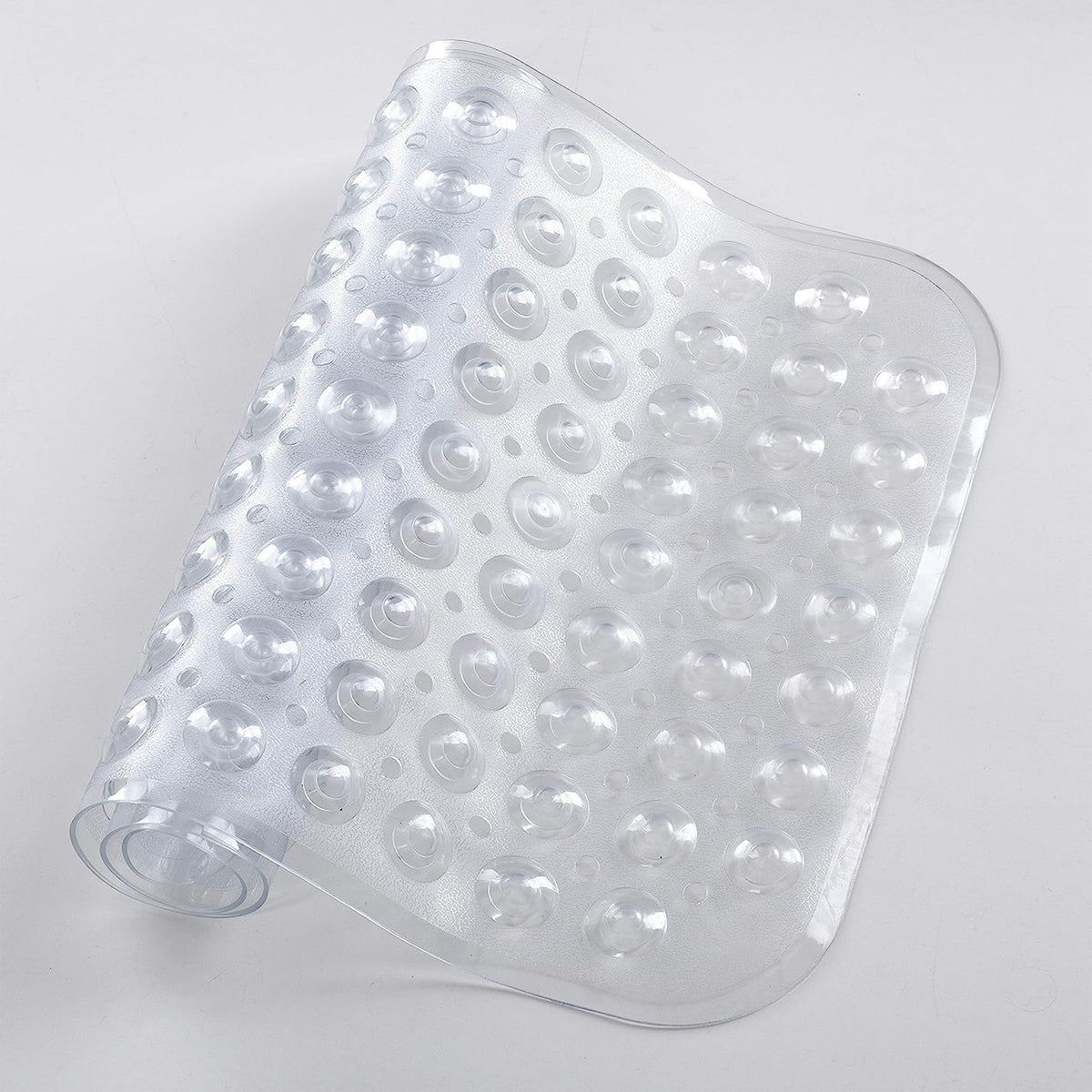 Yorkshire Bedding Shower Mat Non Slip - 70x38cm Soft Rubber Bath Mat PVC Shower Mats for Inside Shower with 200 Strong Suction Cups Grip and Drain