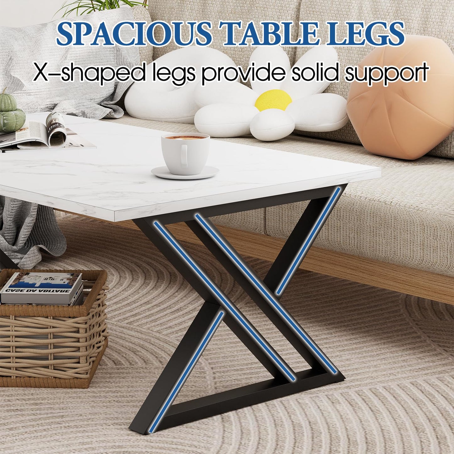 Coffee Tables,living room Table,Center Tea Side with Robust Steel Frame