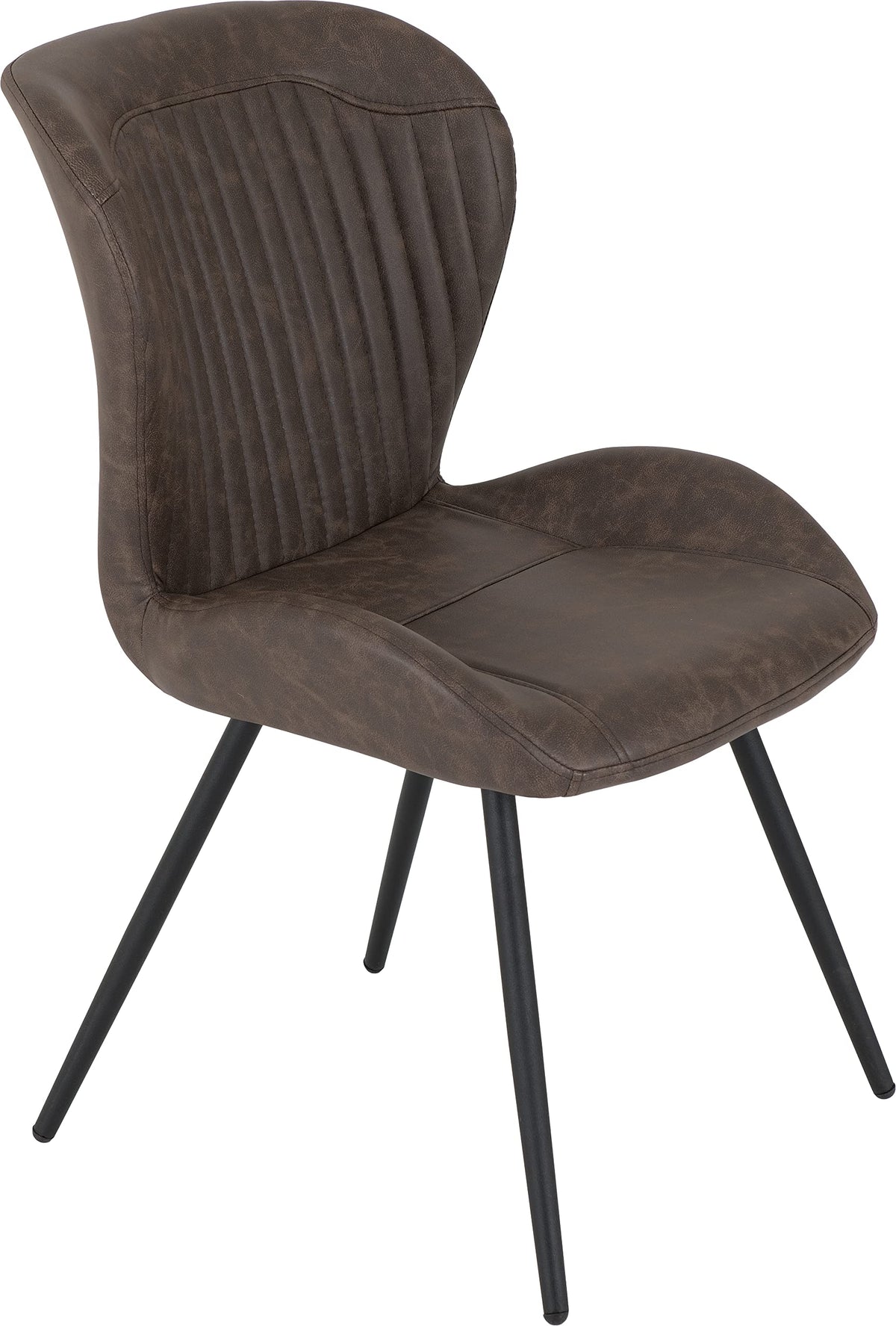 Seconique Quebec Dining Chair Set of 4 in Brown Pu