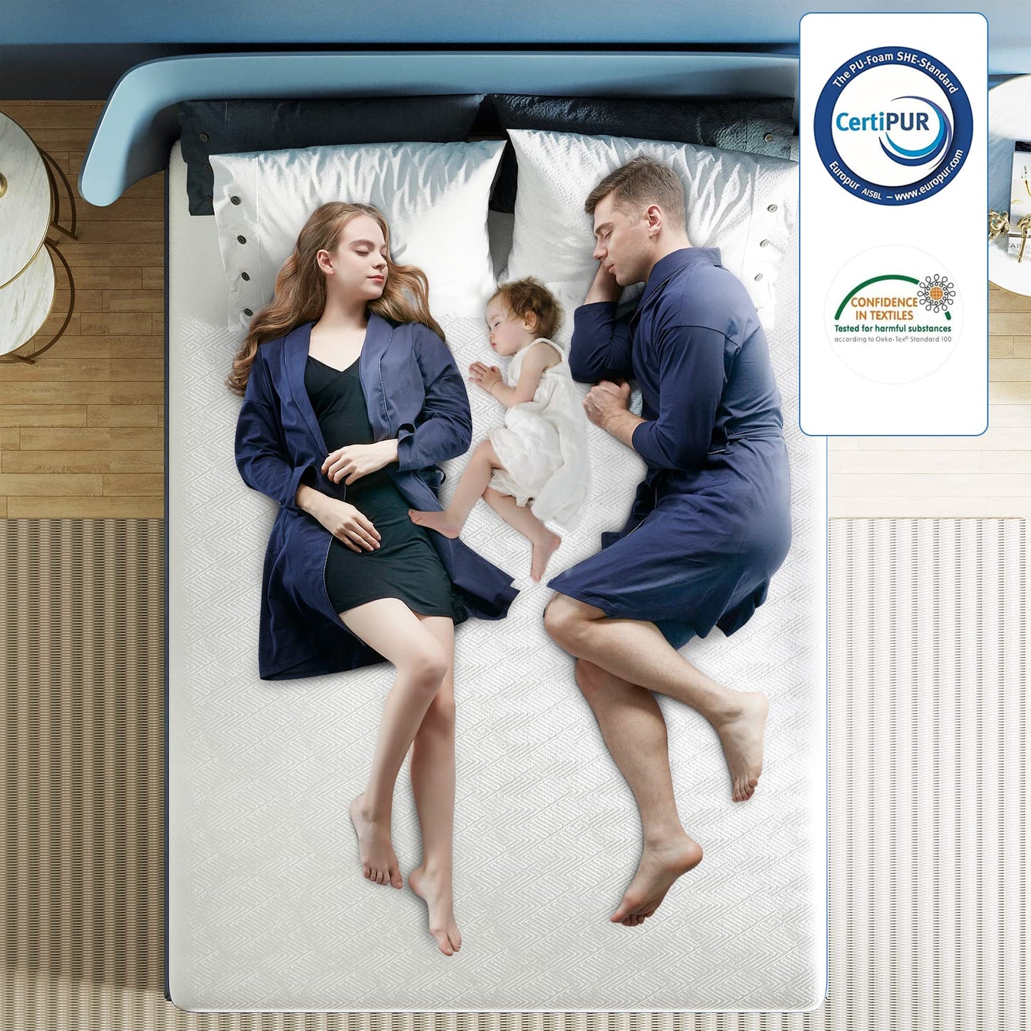 wowttrelax Single Memory Foam Mattress Medium with Soft Fabric, 90x190x15cm