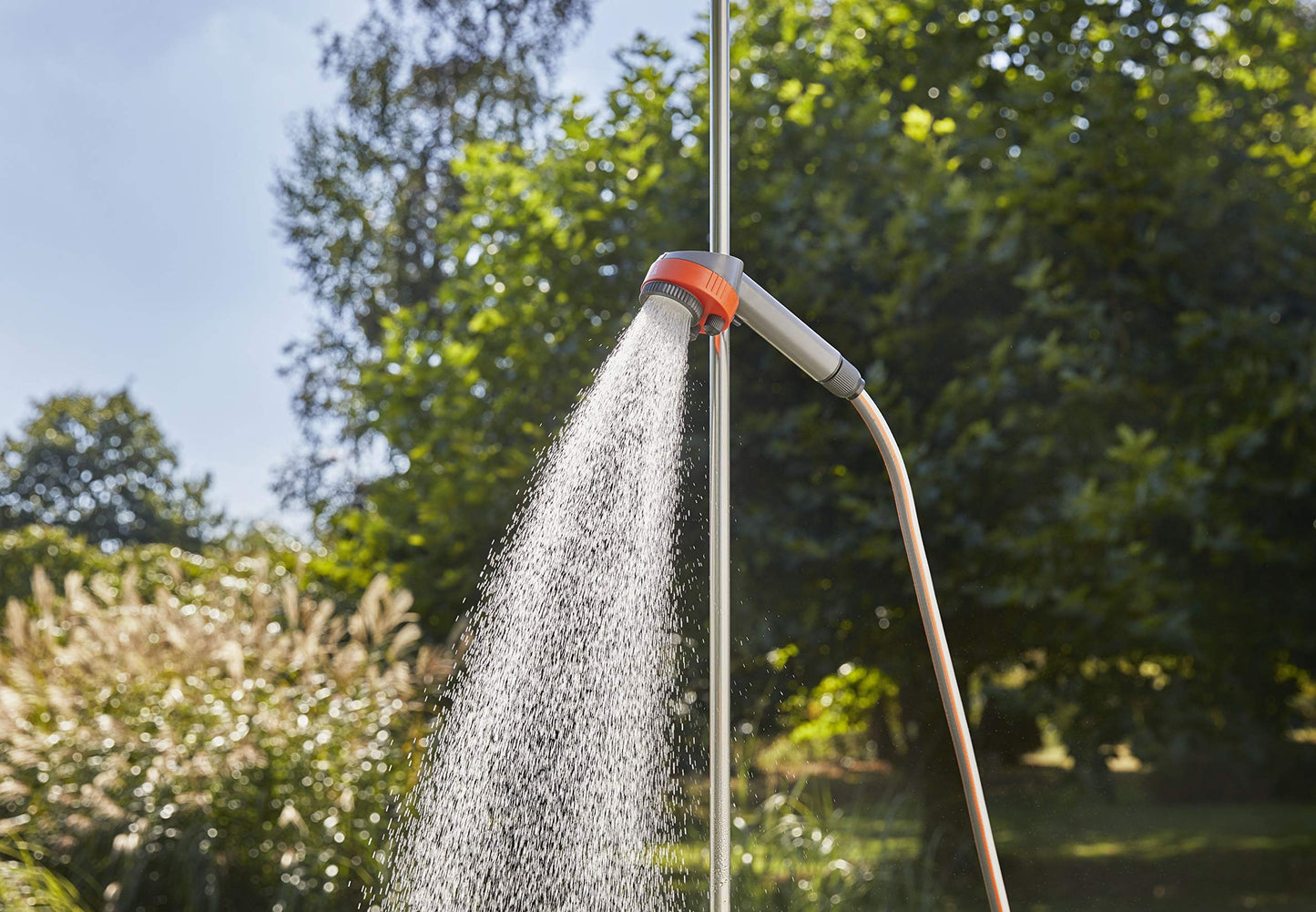 Gardena Garden Shower trio shower with 2 spray modes (shower spray/mist) Water flow control valve, removable shower head with 1.3 m connection hose,