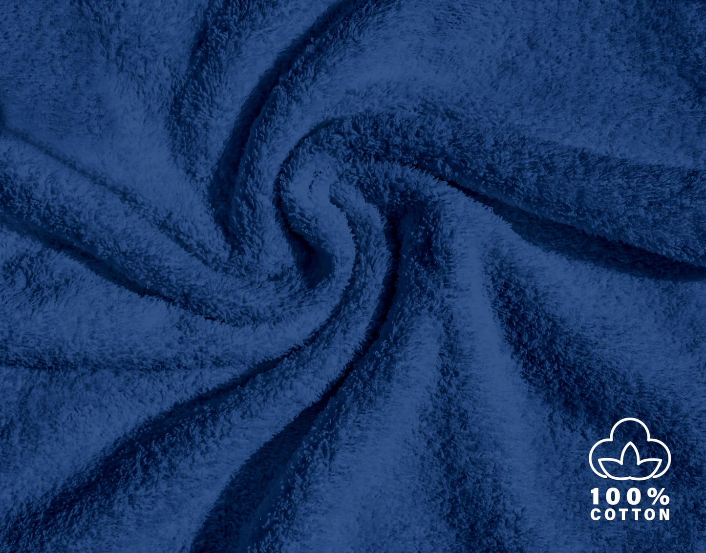 zer0bed, Blue Bath Towels, Set of 2 Bath Towels, Face Towel, Bidet Towel, Plain Colour, Blue, 100% Cotton, Set of 2