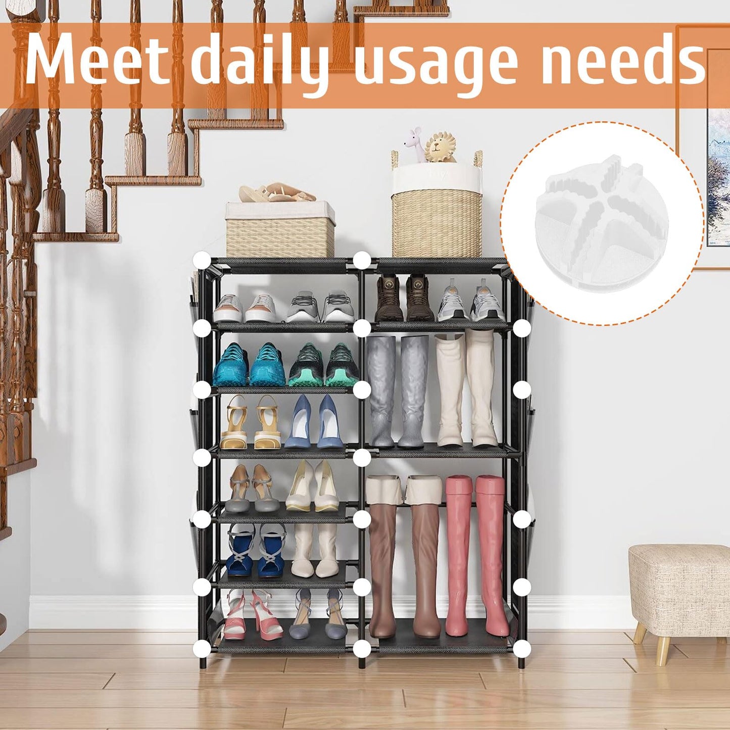 Miiqxx 20Pcs Wire Cube Storage Unit White Modular Storage Wire Storage Cube Connectors St orage Cub e Connectors Cube Cage Connector Plastic Grid Wi