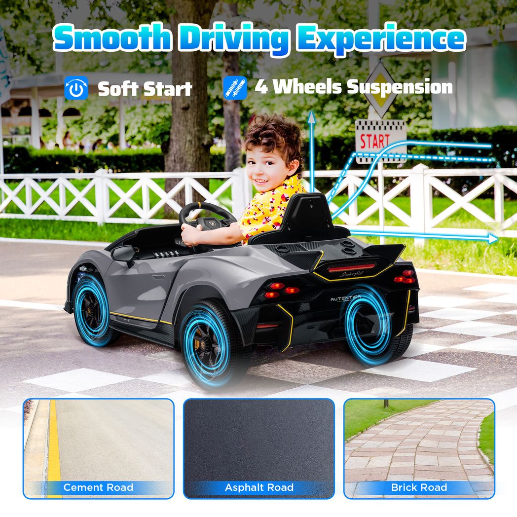 AIYAPLAY 12V Lamborghini Autentica Licensed Ride on Car