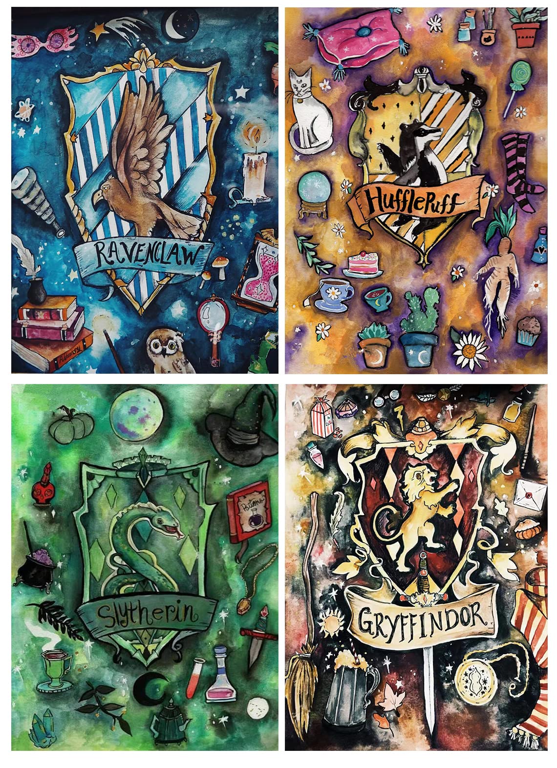 KEYRANKE 4 Pack Diamond Painting Harry Potter Diamond Art for Kids, Harry Styles Diamond Art Kits Crystal Craft Kits Boy Girl UK DIY Full Drill