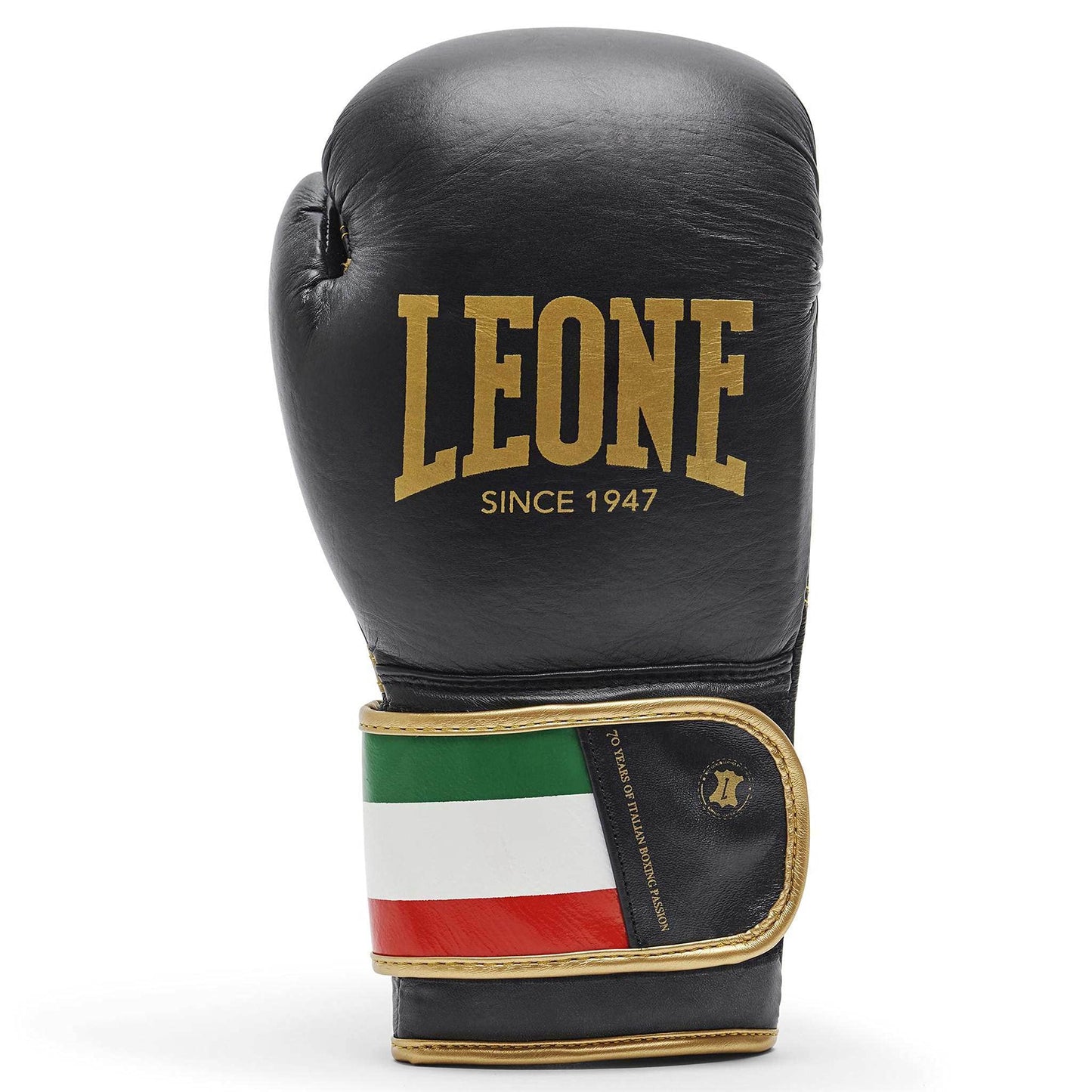 LEONE 1947, Boxing Gloves, Unisex Adult, Black, 14 OZ, GN039