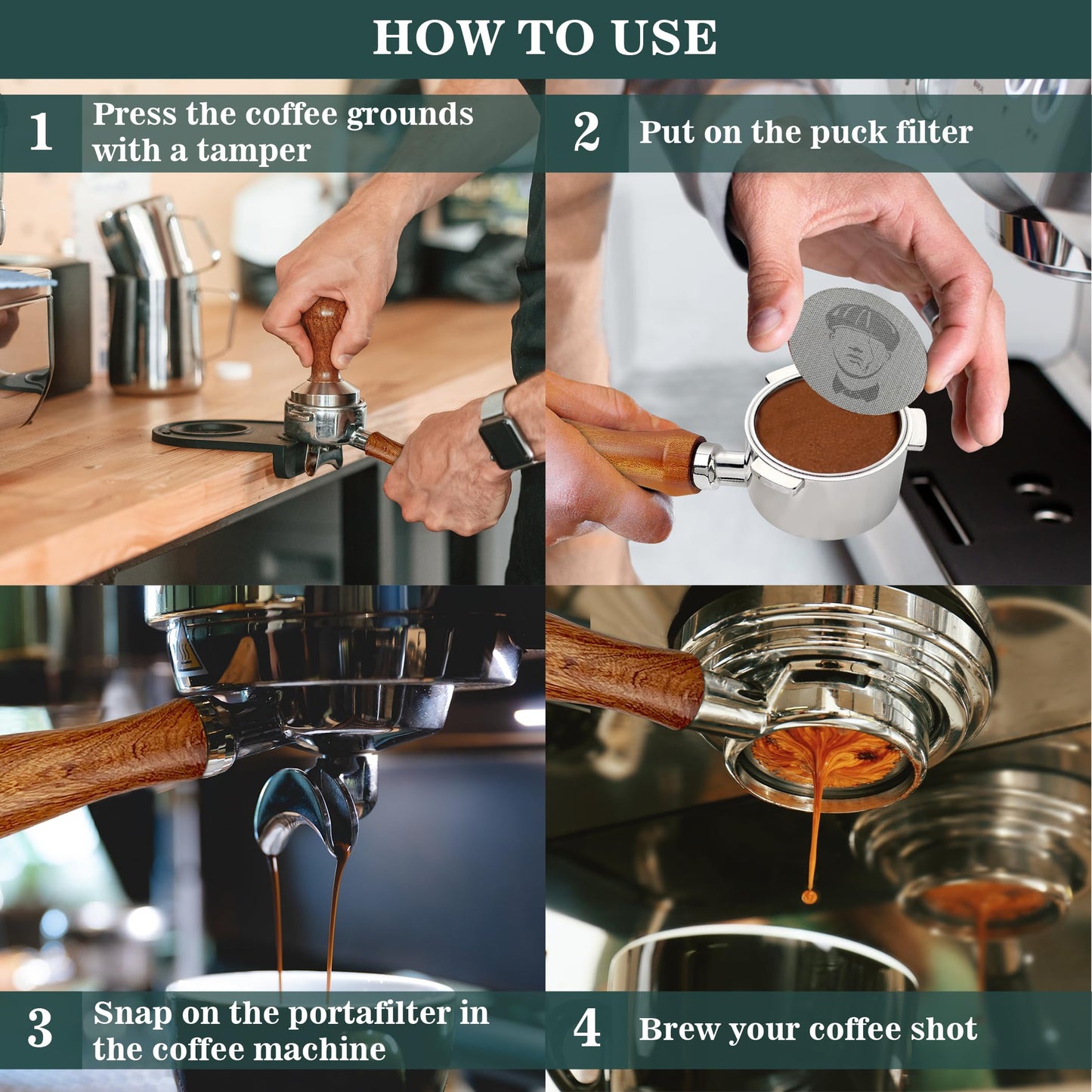 Gritty Blenders 51mm Bottomless Portafilter with Compatible Puck Screen and Basket | Compatible with De'Longhi Dedica EC680-685, and Smeg ECF Models