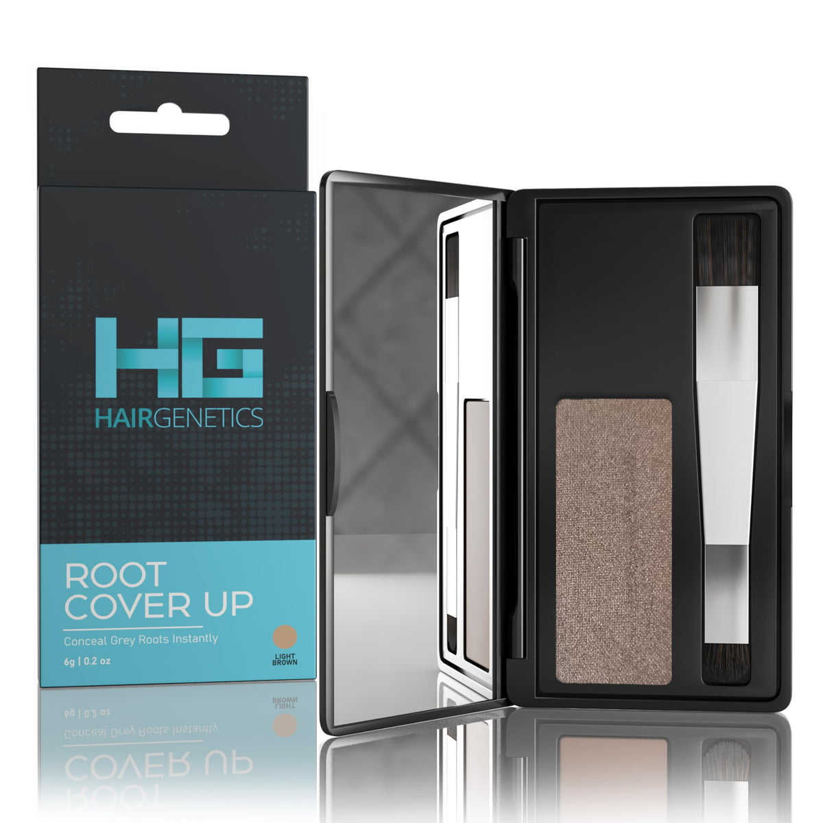 Hair Genetics Root Cover Up Hide Your Grey Hairs Roots NEW Mineral Powder, Quick and Easy Professional Natural looking Results Touch Up Powder Define