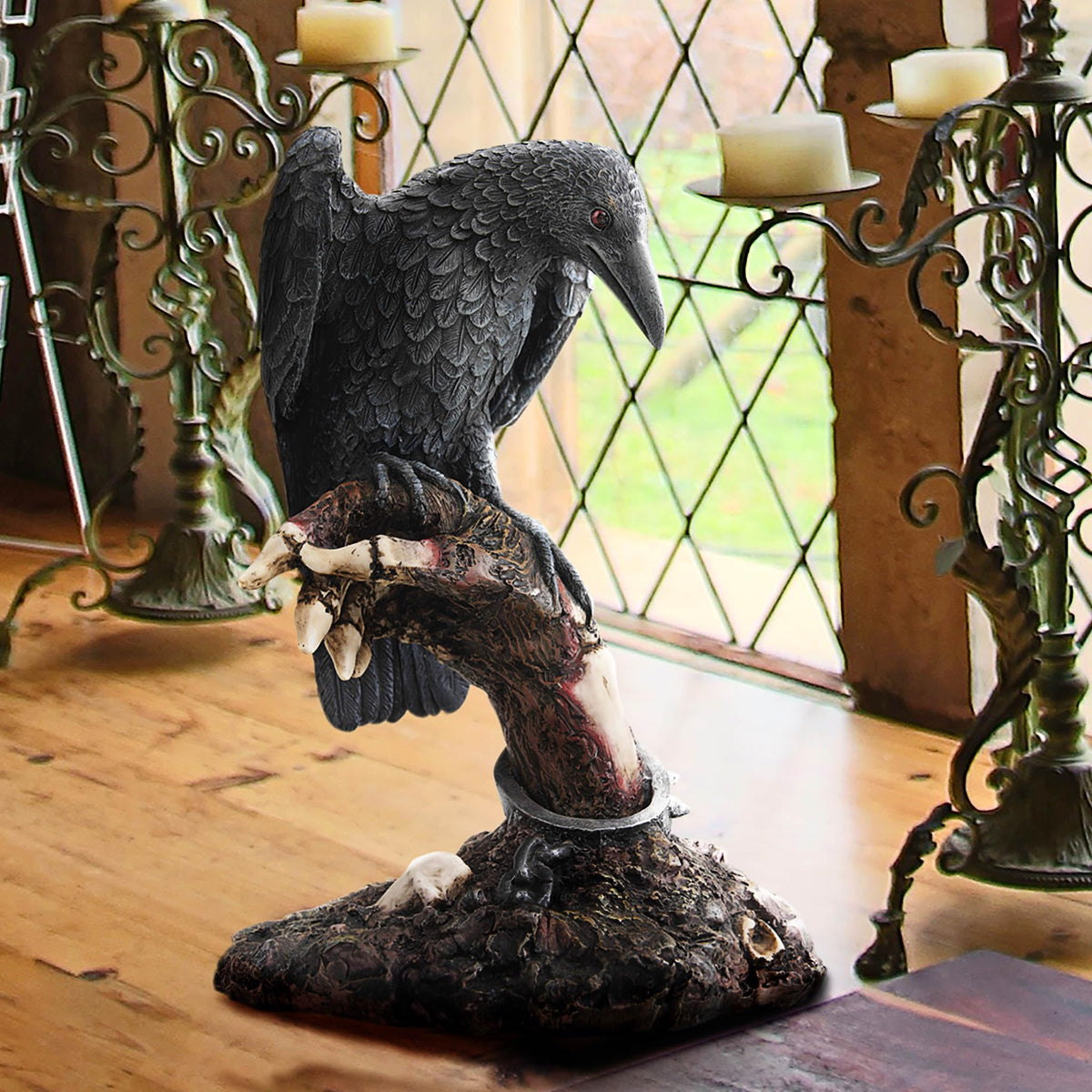 Design Toscano the Raven's Perch Zombie Statue