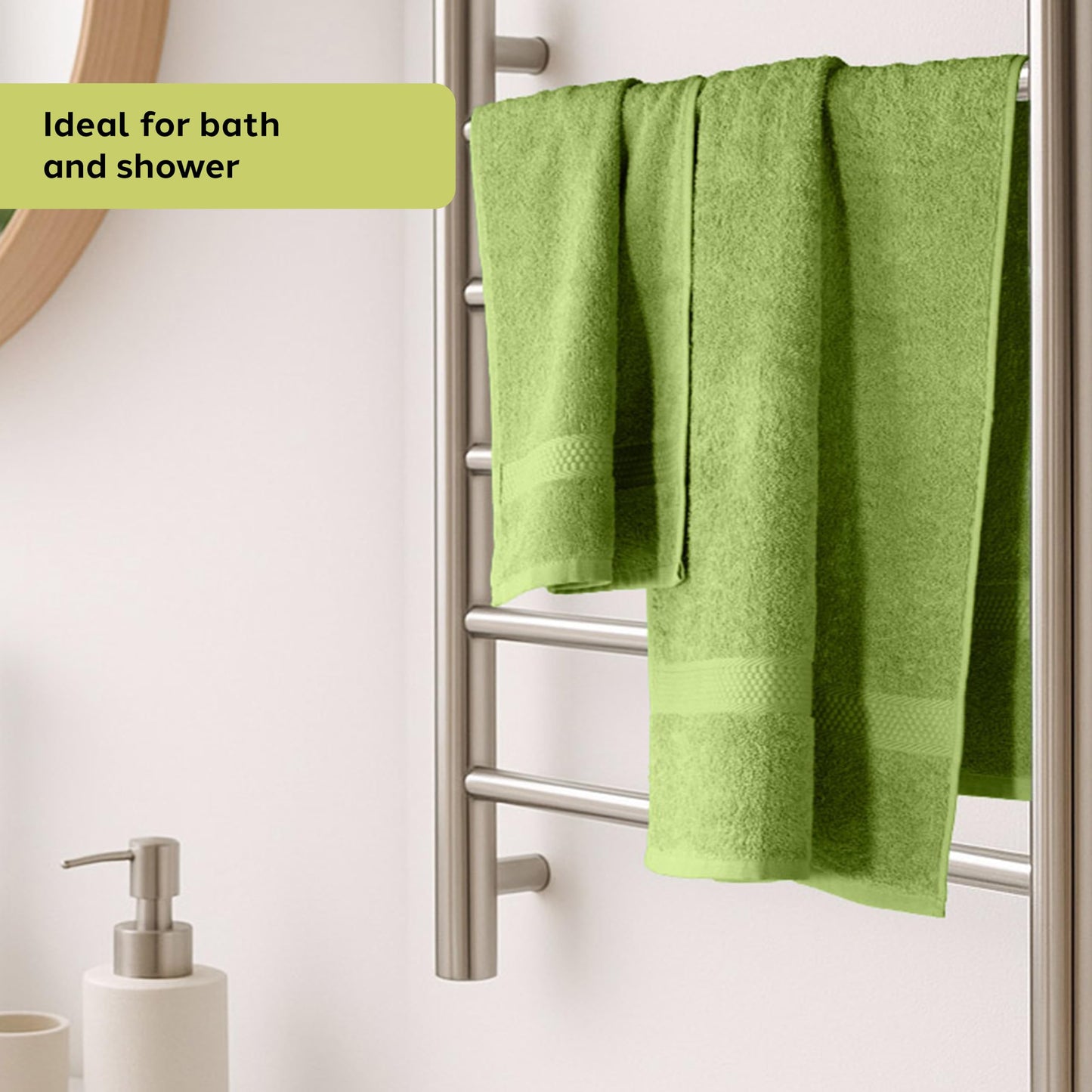 Caleffi Cotton Bidet and Face Towel Set, Wash-Resistant Towels, Includes 1 Face Towel 55 x 100 cm and 1 Guest Bidet Towel 40 x 60 cm