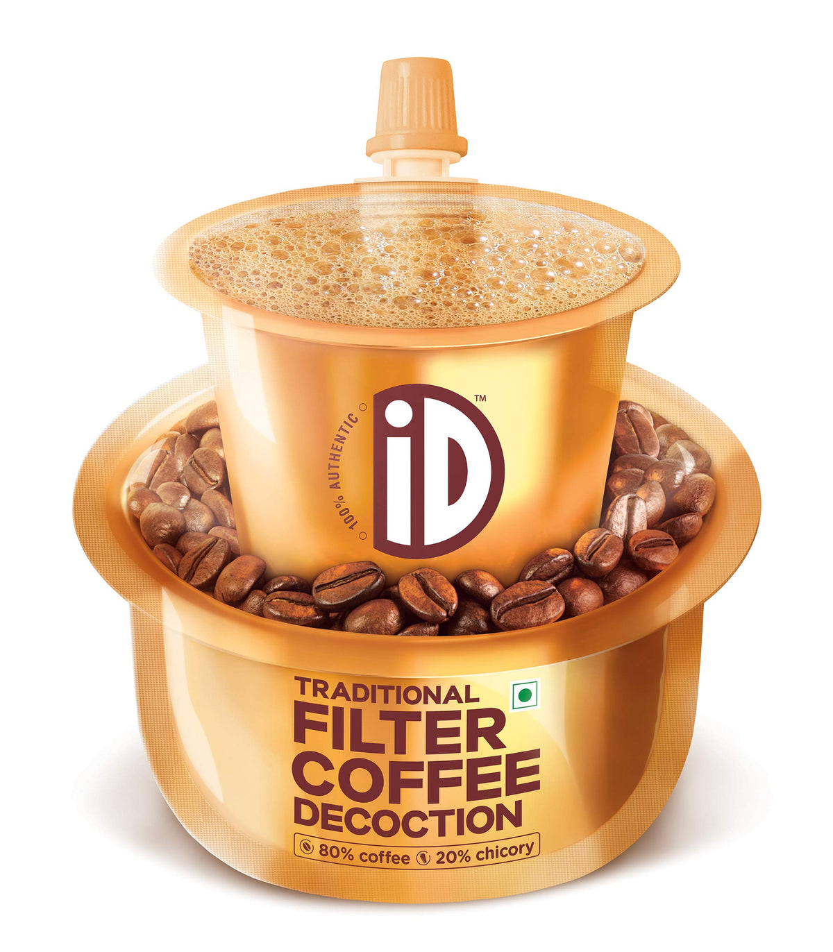 iD Instant Filter Coffee Liquid- Ready to Use, Filter Coffee Decoction | 38 Cups | 750ml Coffee Liquid (150ml x 5) | Add Hot Milk and Sugar to Taste