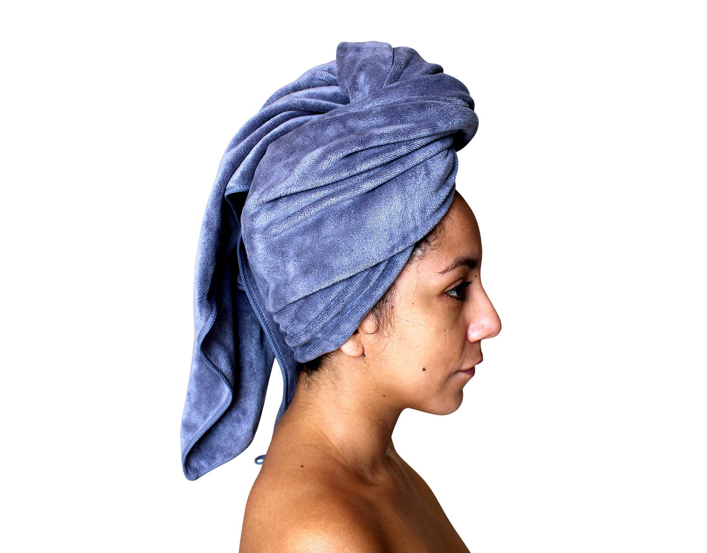 Immaculate Textiles XL Premium Microfibre Hair Drying Towel/Turban/Wrap - 130x65cm (51x25in) - 400GSM : Super Soft, Extra Long