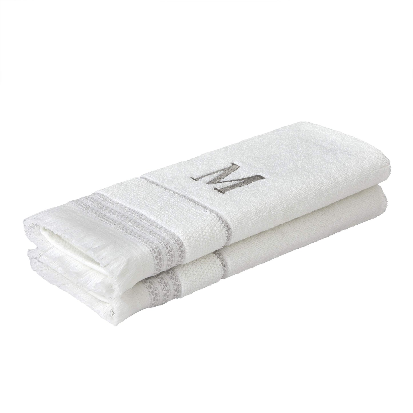 SKL Home Hand Towel Set, M, Cotton, White, 16x26
