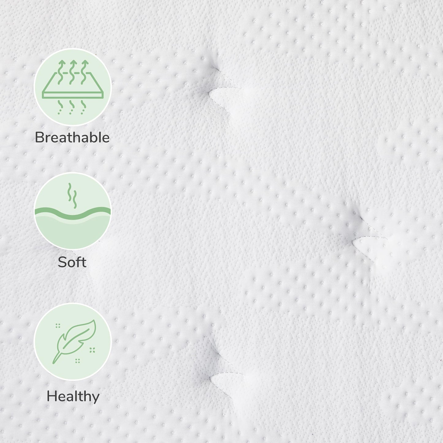 Novilla Gel Memory Foam Pocket Sprung Mattress, 8 Inch King Size Mattress Medium Firm