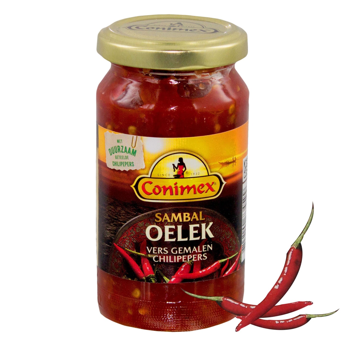 Conimex Sambal Oelek, Hot Chilli Paste, 375g